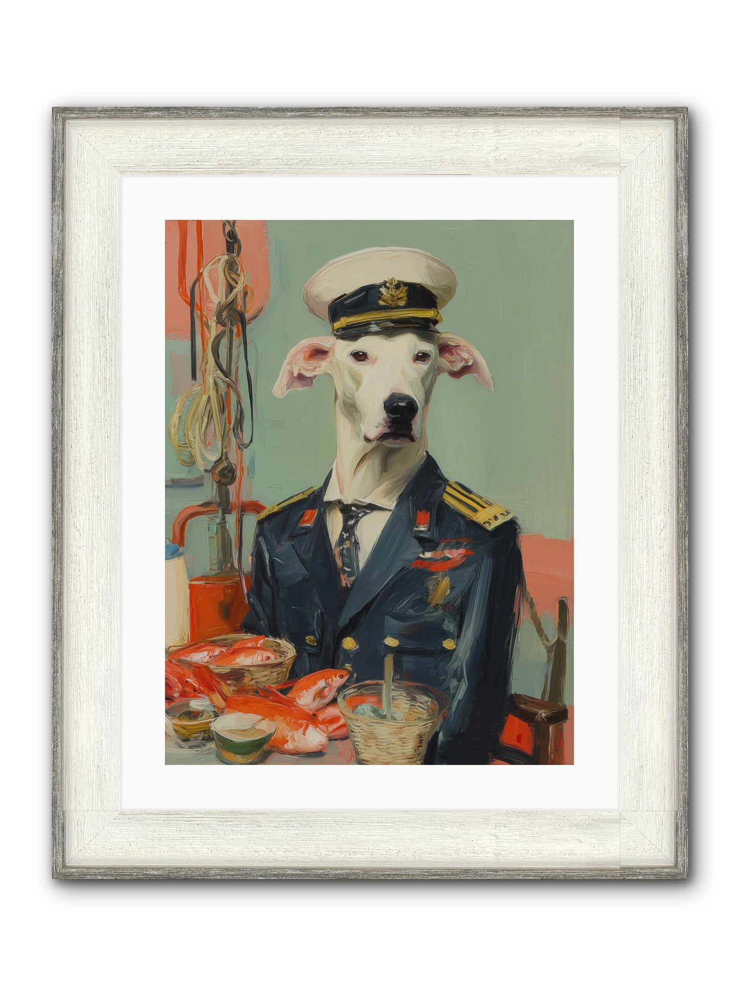 Maritime Mate Framed Print - Driftwood White 18x24