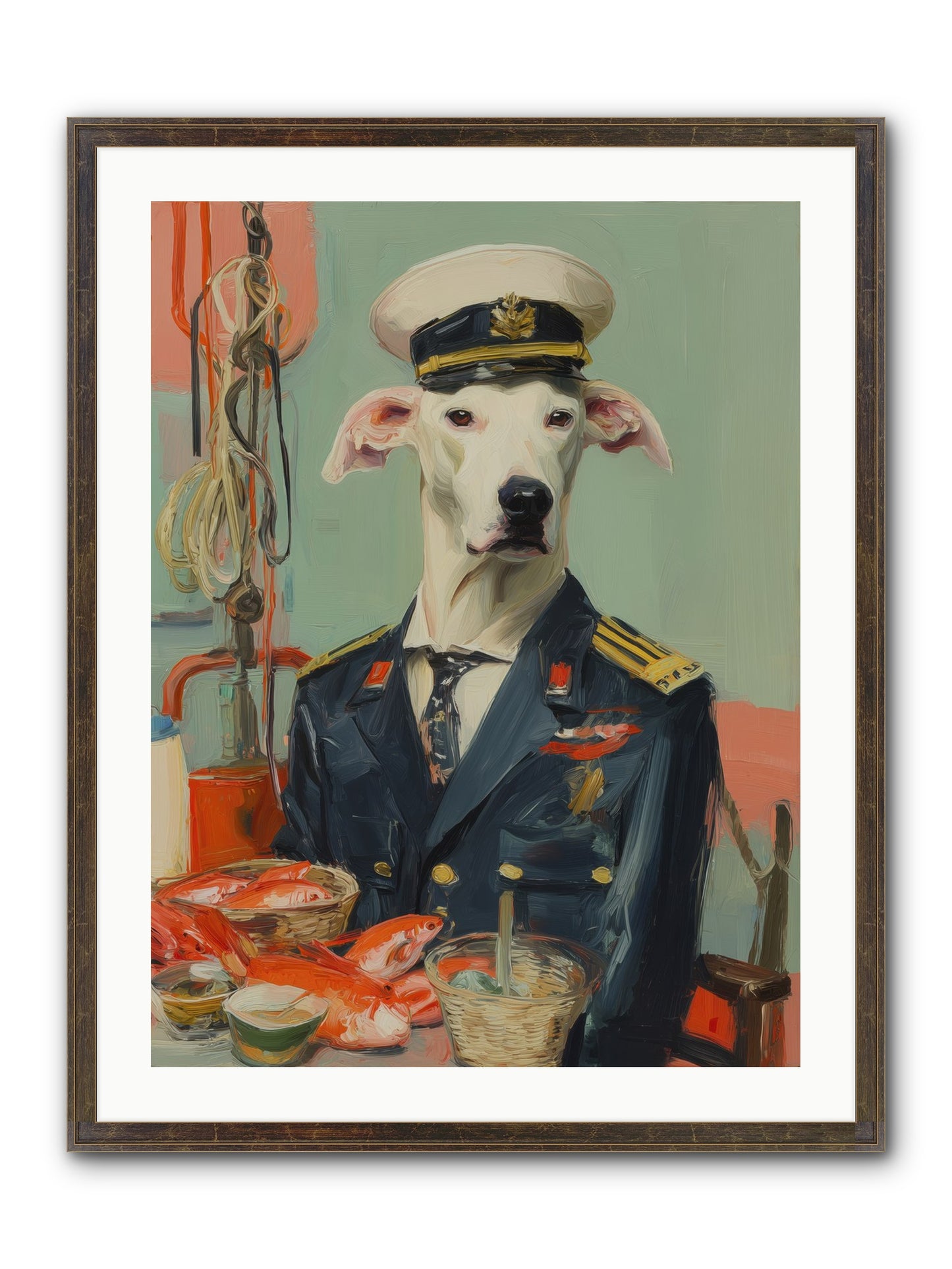 Maritime Mate Framed Print - Slimwoods Black/Gold 24x32