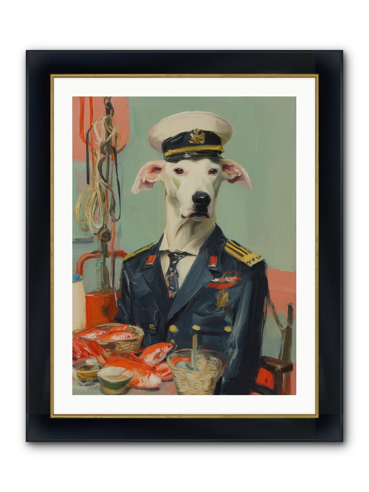 Maritime Mate Framed Print - Wide Black w/Gold 24x32