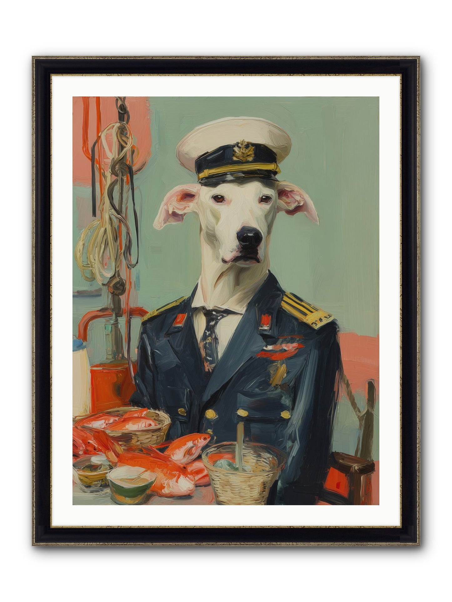 Maritime Mate Framed Print - Black & Gold 30x40