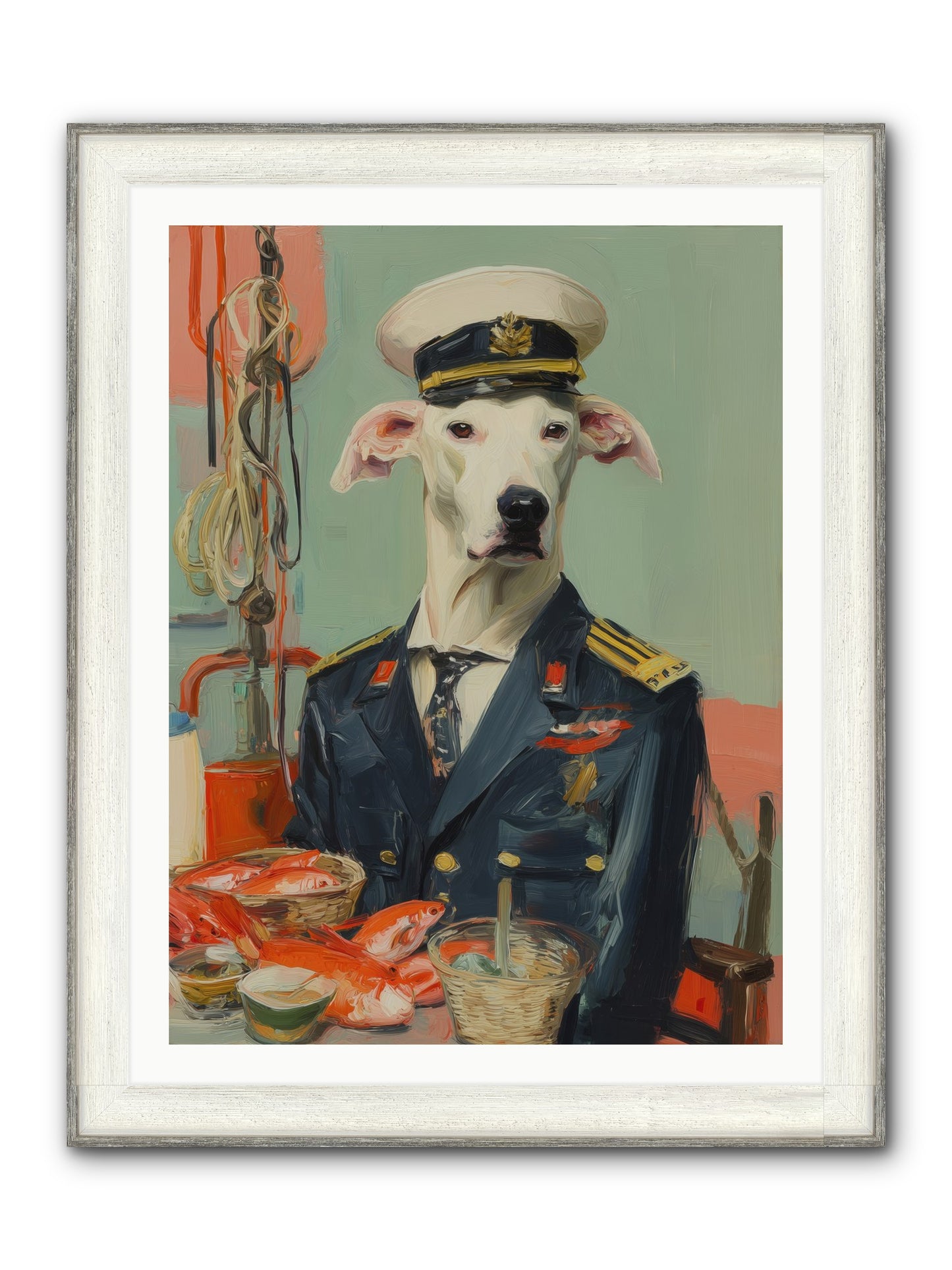 Maritime Mate Framed Print - Driftwood White 30x40