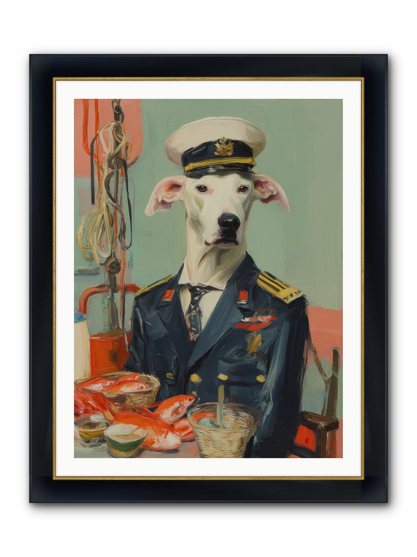 Maritime Mate Framed Print - Wide Black w/Gold 30x40