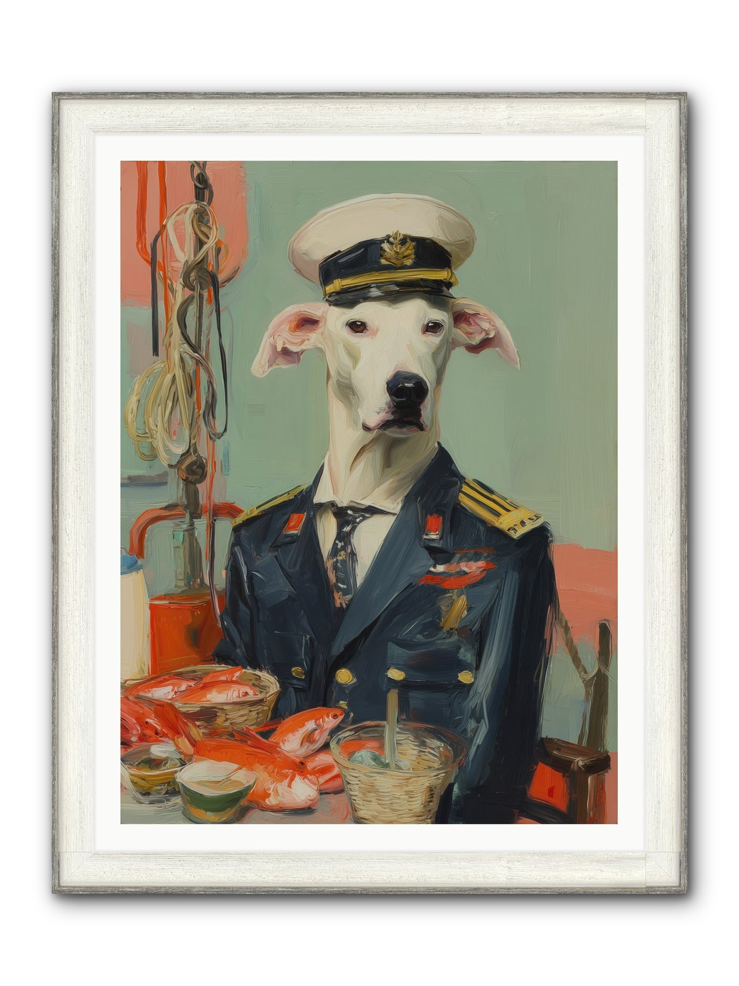 Maritime Mate Framed Print - Driftwood White 36x48