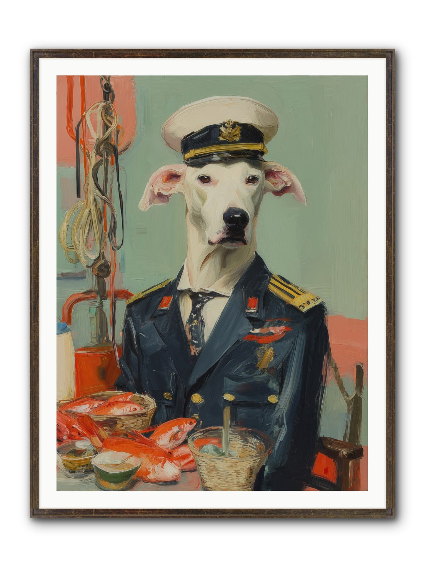 Maritime Mate Framed Print - Slimwoods Black/Gold 36x48
