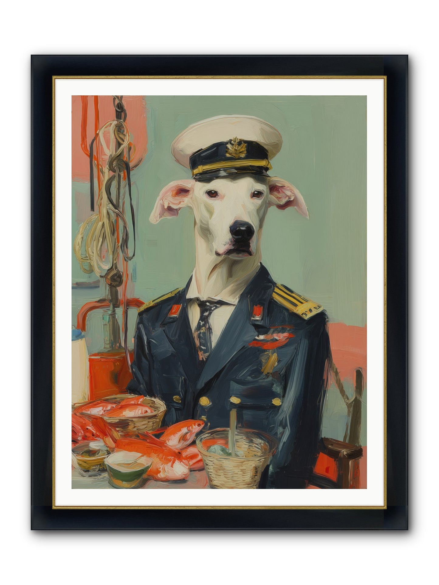 Maritime Mate Framed Print - Wide Black w/Gold 36x48