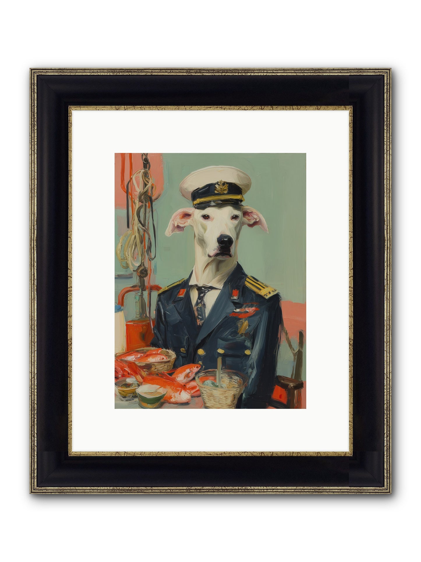 Maritime Mate Framed Print - Black & Gold 9x12