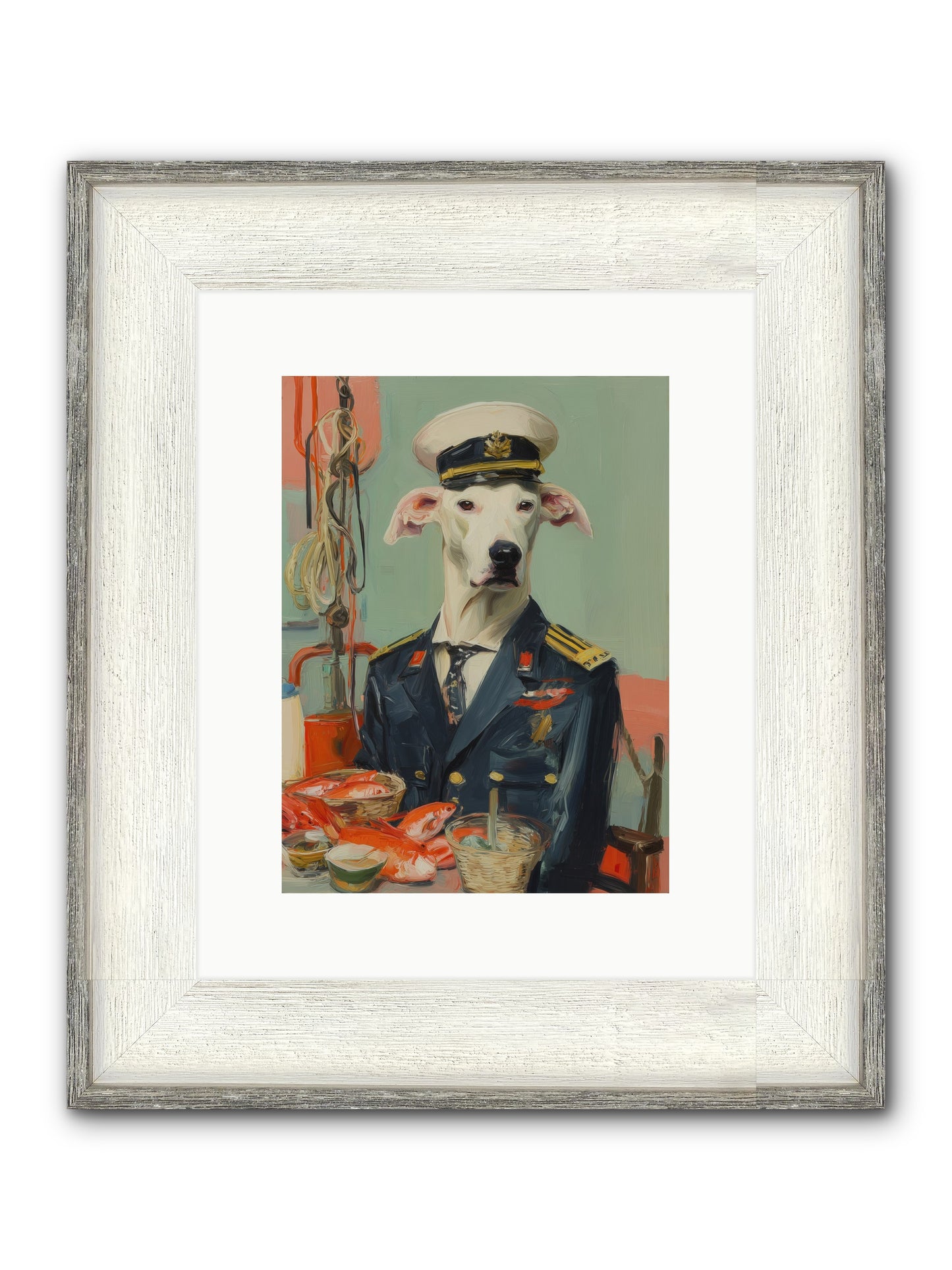 Maritime Mate Framed Print - Driftwood White 9x12