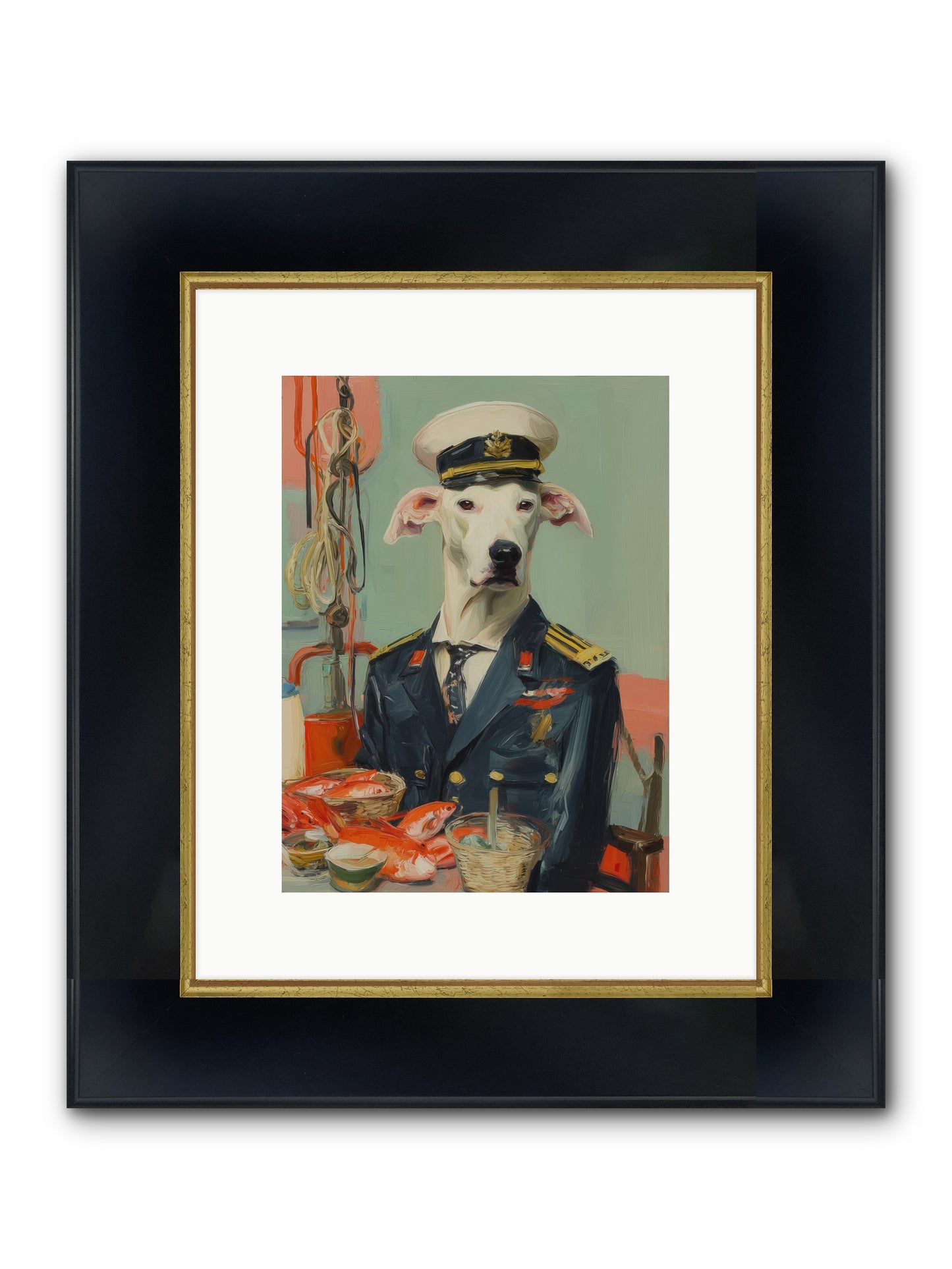 Maritime Mate Framed Print - Wide Black w/Gold 9x12