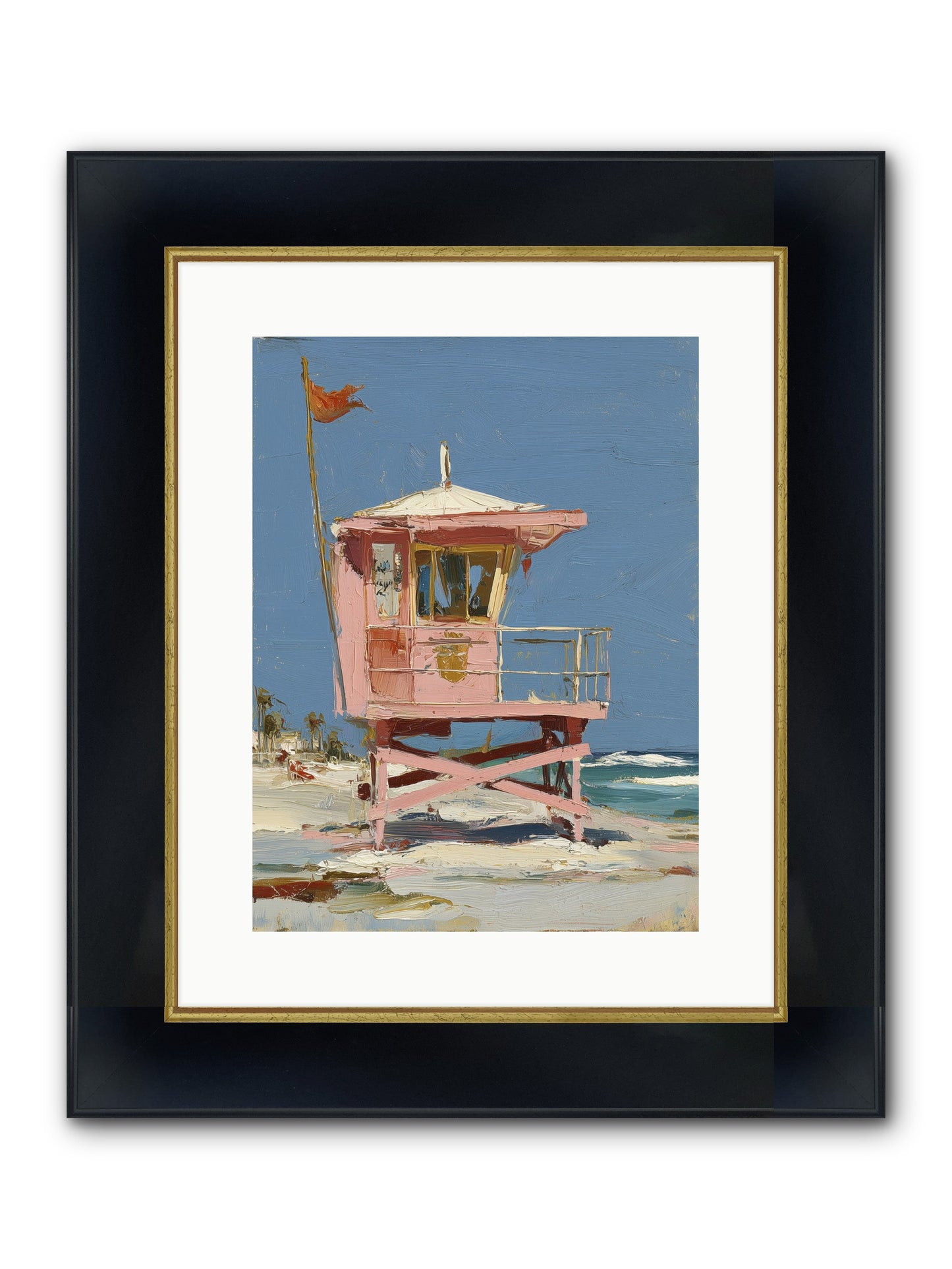 Maritime Memories Framed Print - Wide Black w/Gold 12x16
