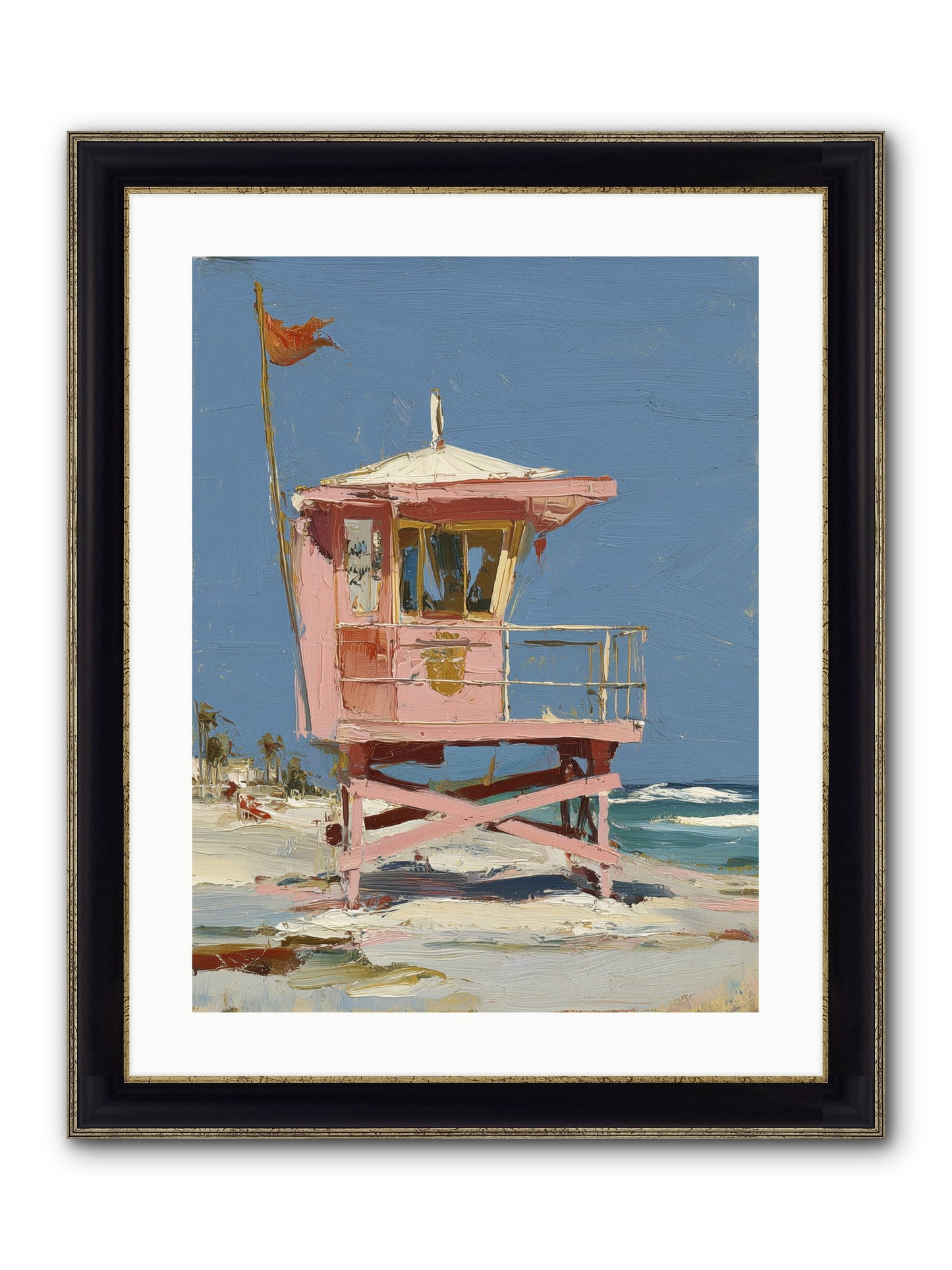 Maritime Memories Framed Print - Black & Gold 18x24