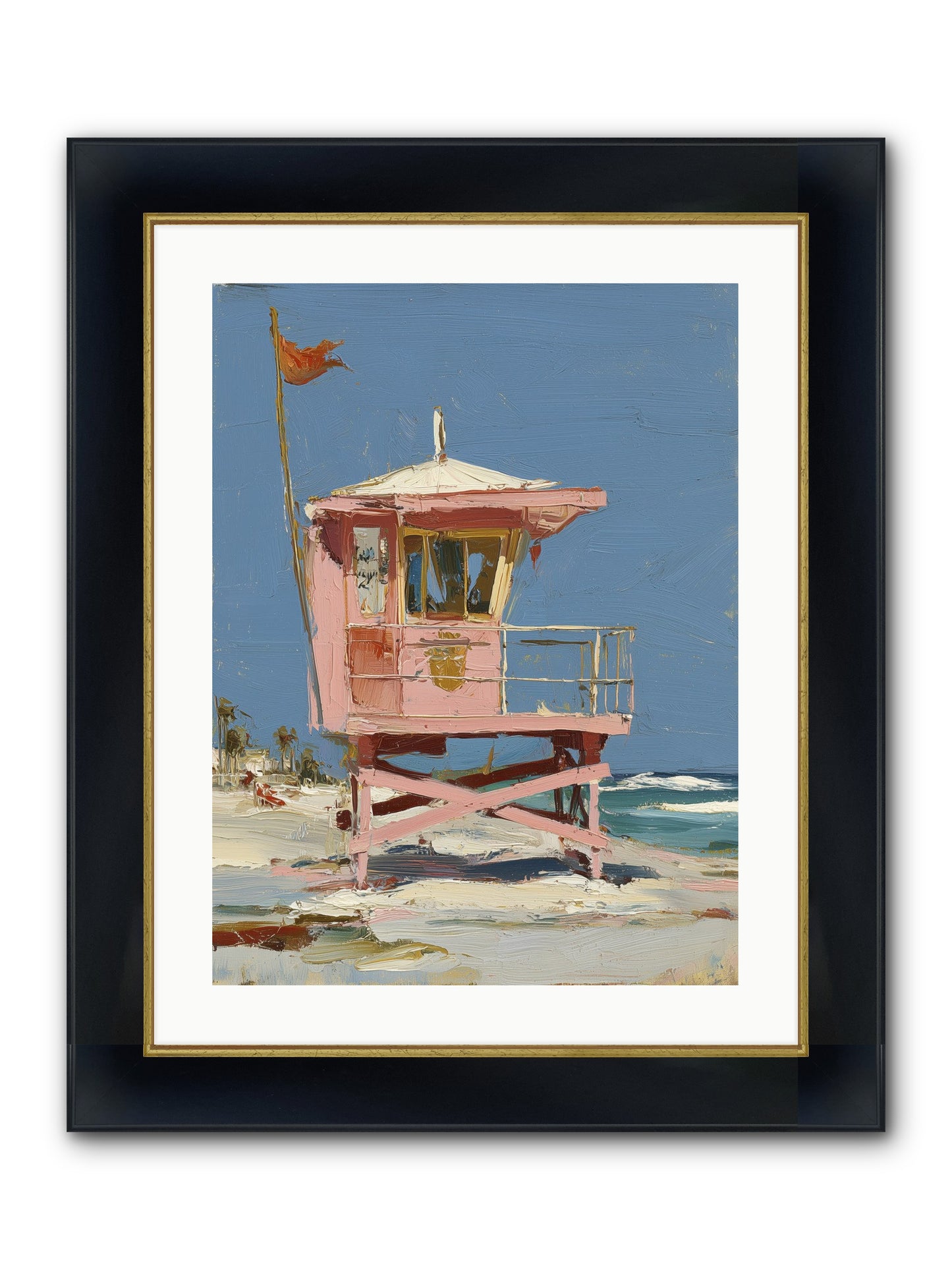 Maritime Memories Framed Print - Wide Black w/Gold 18x24