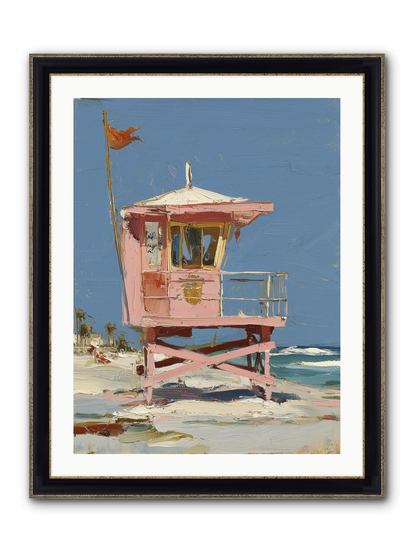 Maritime Memories Framed Print - Black & Gold 24x32