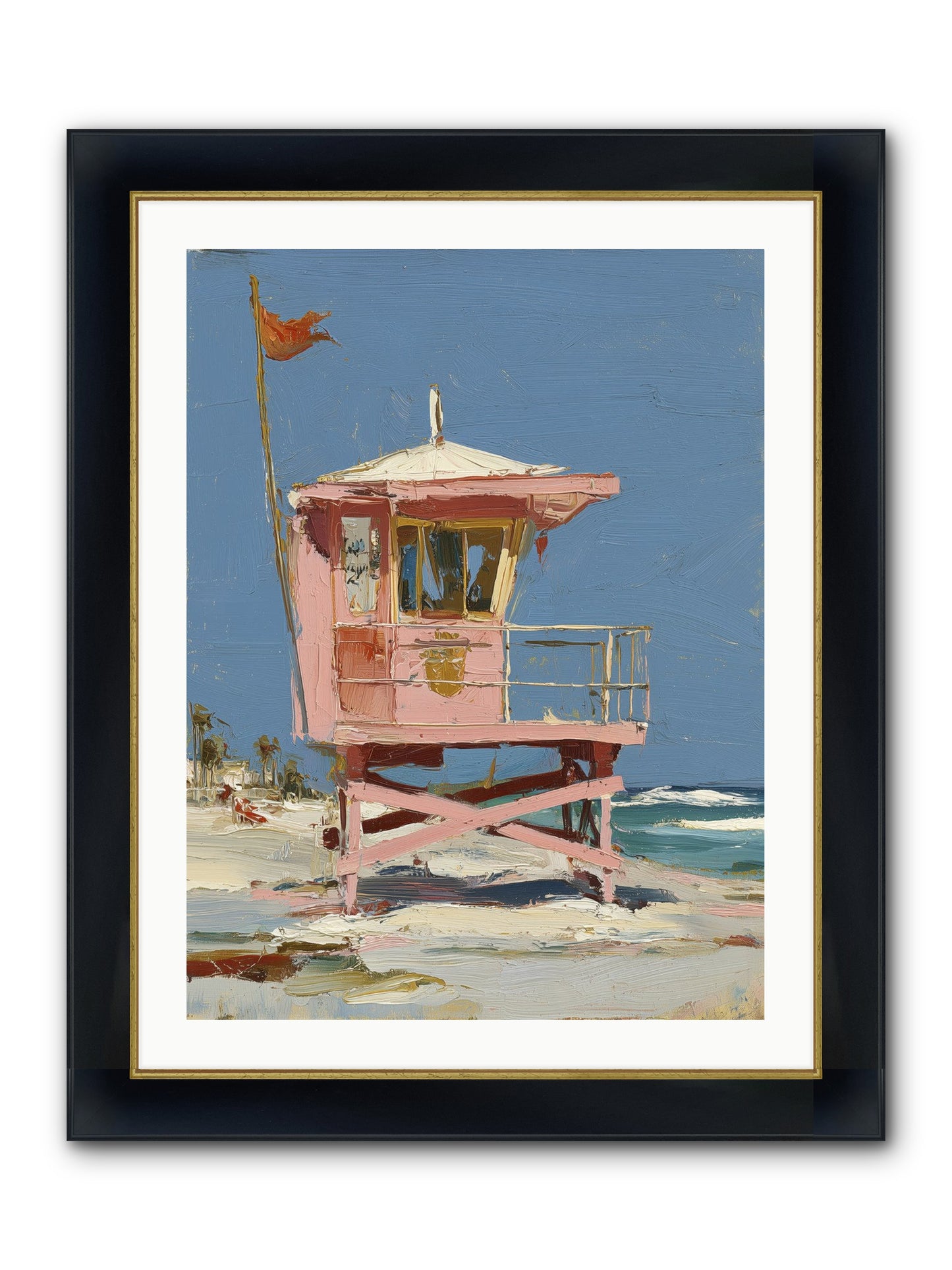 Maritime Memories Framed Print - Wide Black w/Gold 24x32