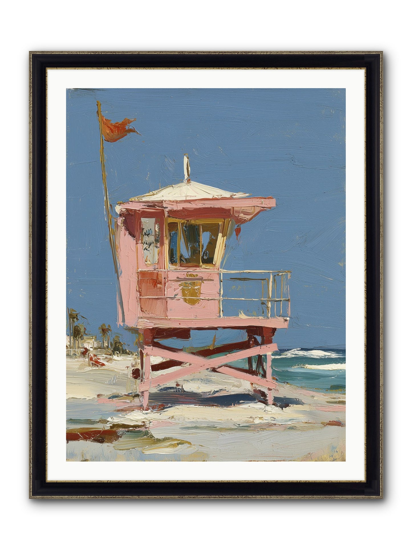 Maritime Memories Framed Print - Black & Gold 30x40