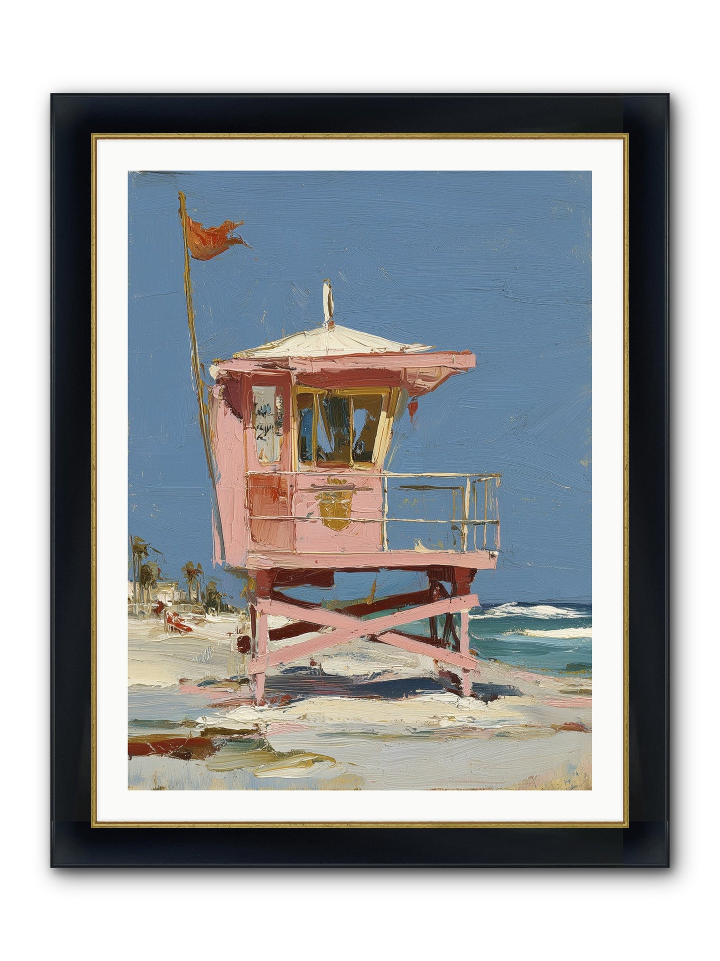 Maritime Memories Framed Print - Wide Black w/Gold 30x40