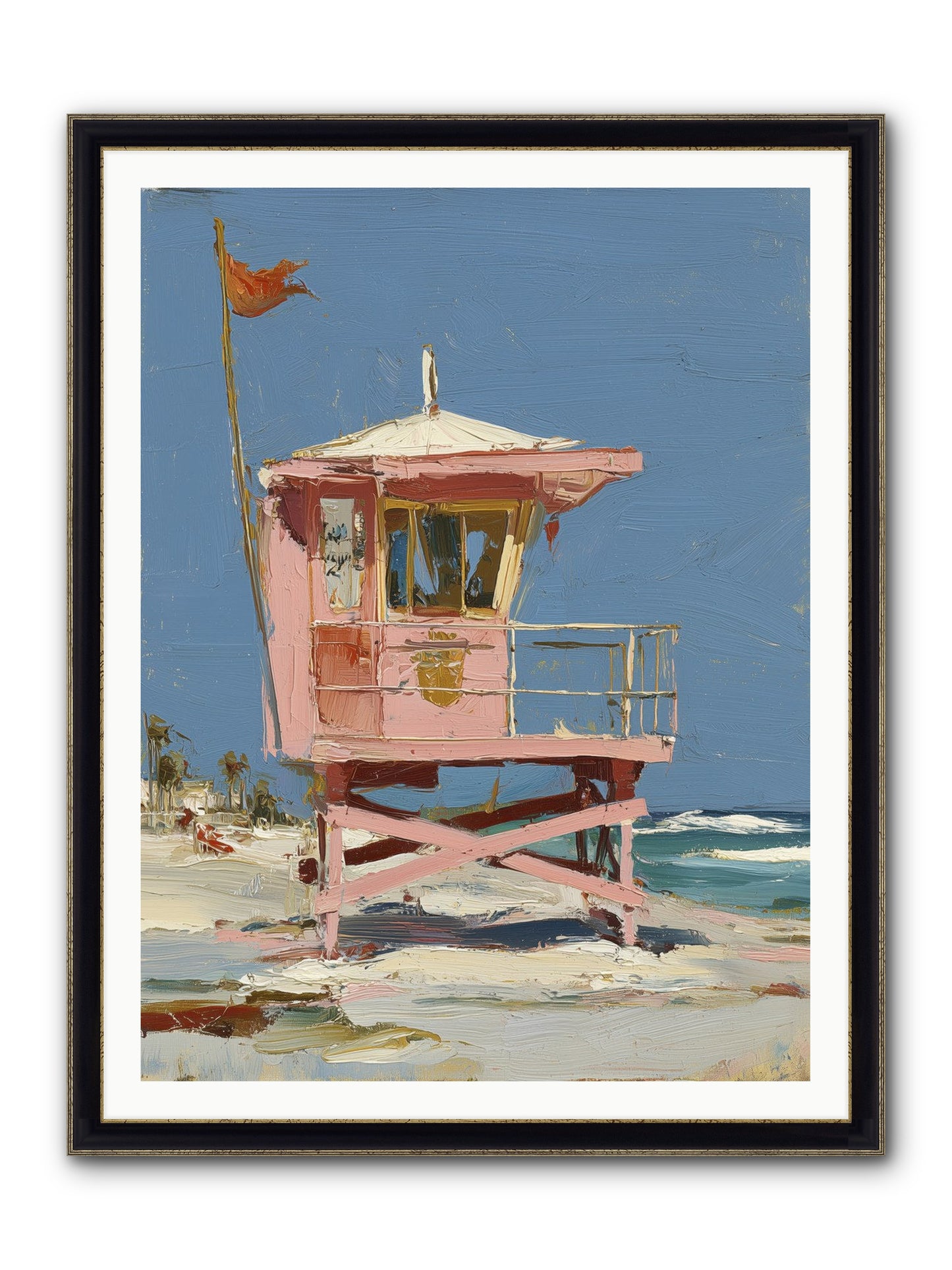 Maritime Memories Framed Print - Black & Gold 36x48