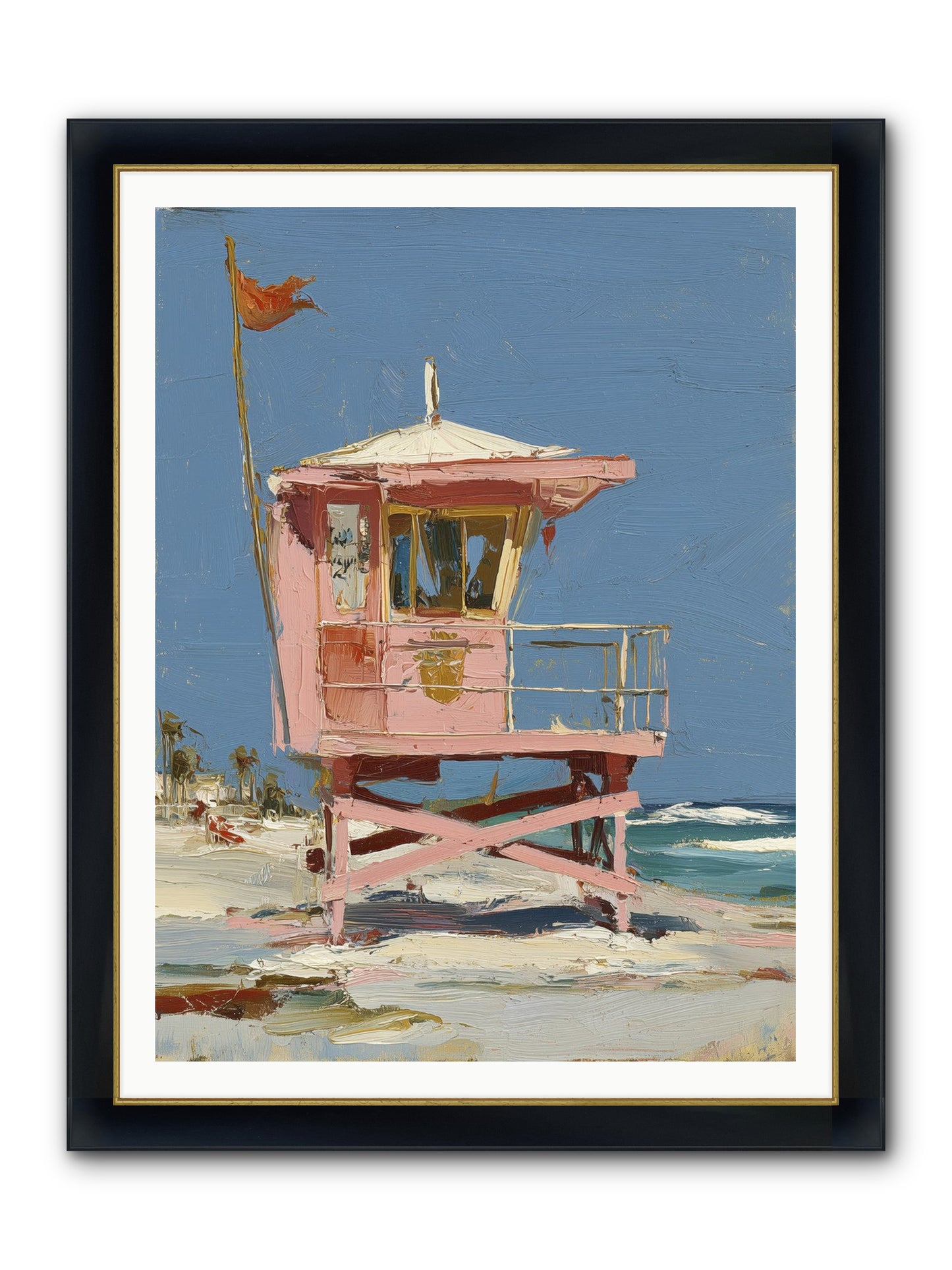 Maritime Memories Framed Print - Wide Black w/Gold 36x48