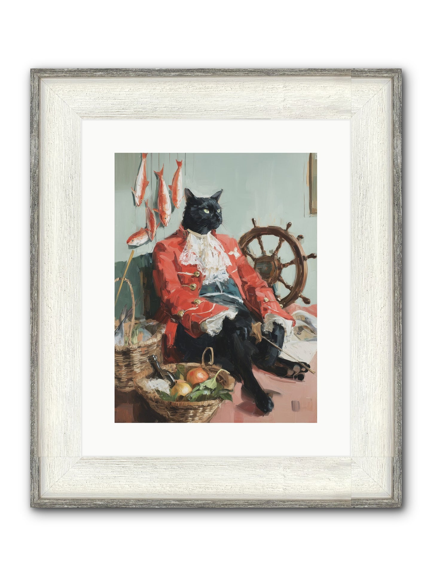 Maritime Monarchy Framed Print - Driftwood White 12x16