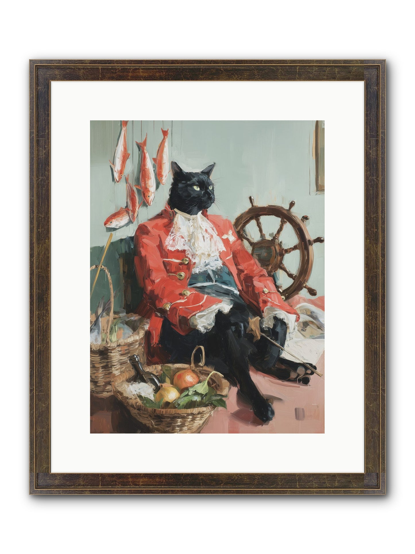 Maritime Monarchy Framed Print - Slimwoods Black/Gold 12x16