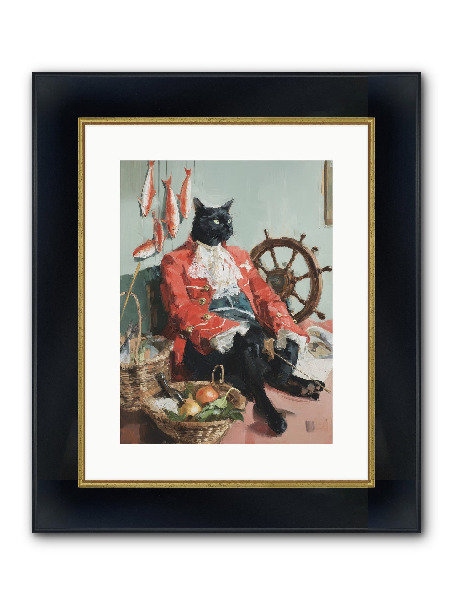 Maritime Monarchy Framed Print - Wide Black w/Gold 12x16