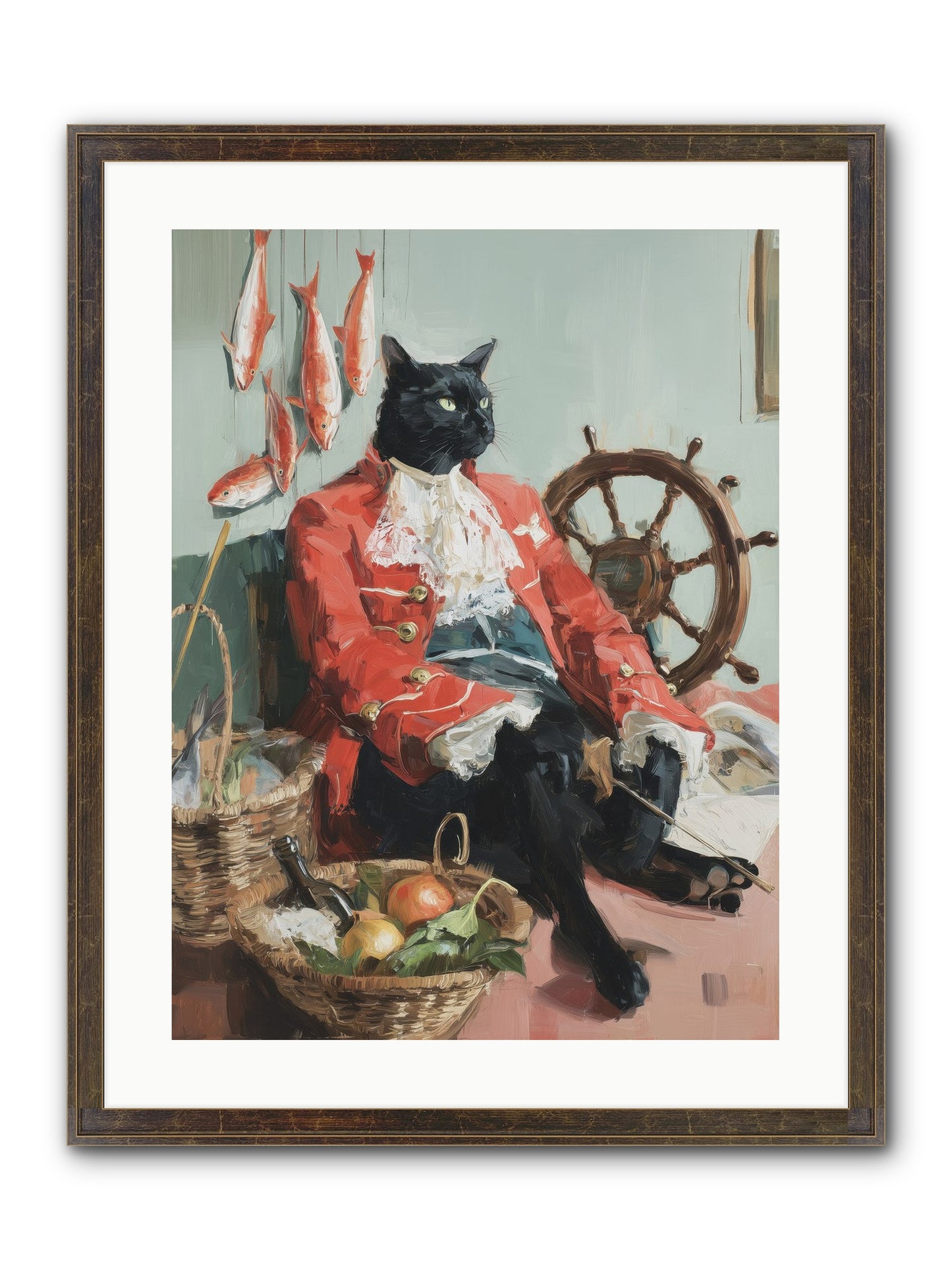 Maritime Monarchy Framed Print - Slimwoods Black/Gold 18x24