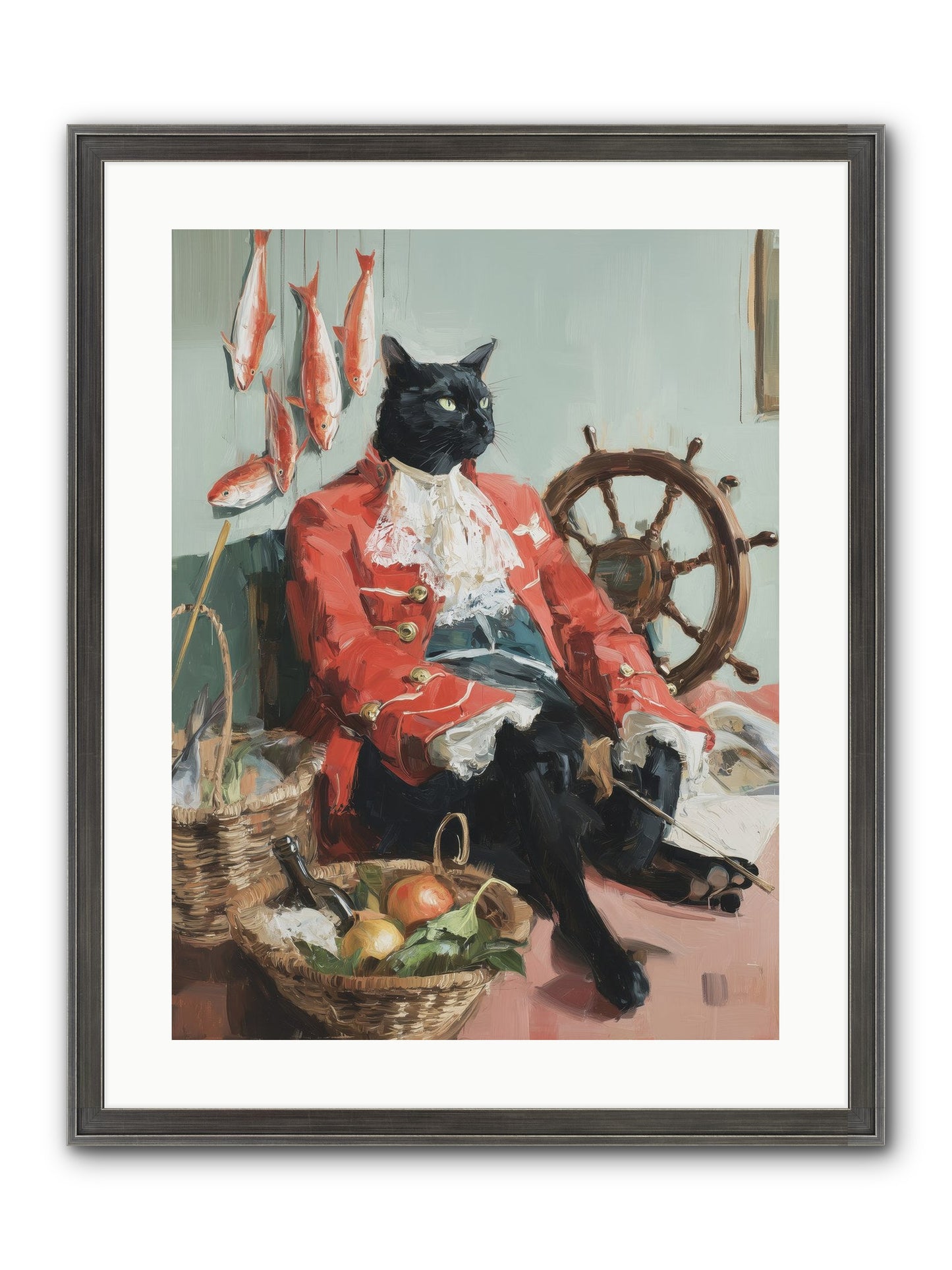 Maritime Monarchy Framed Print - Slimwoods Black/Silver 18x24