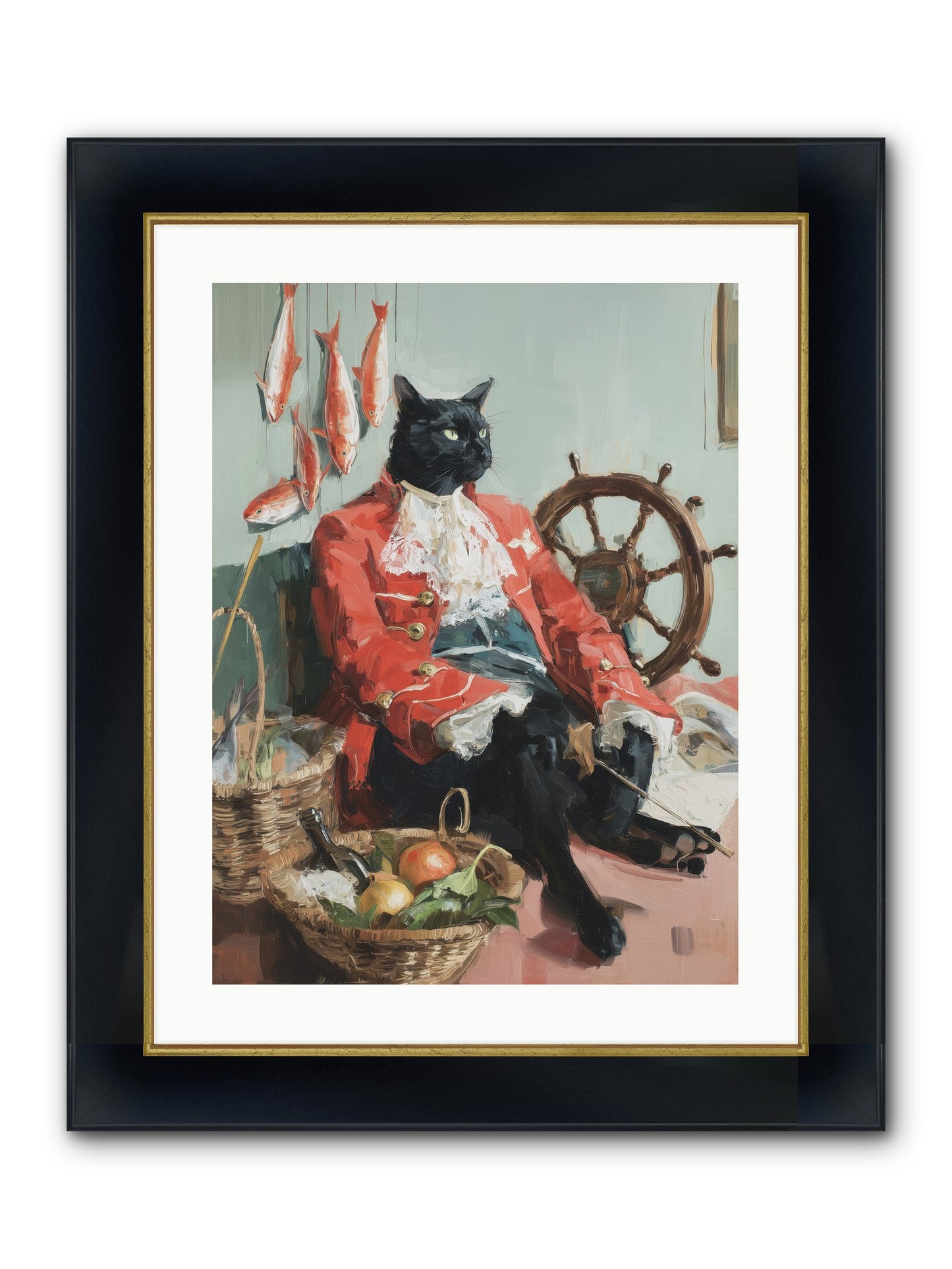 Maritime Monarchy Framed Print - Wide Black w/Gold 18x24