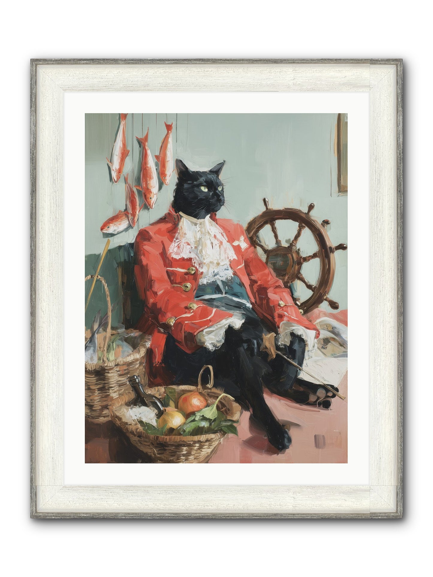 Maritime Monarchy Framed Print - Driftwood White 24x32
