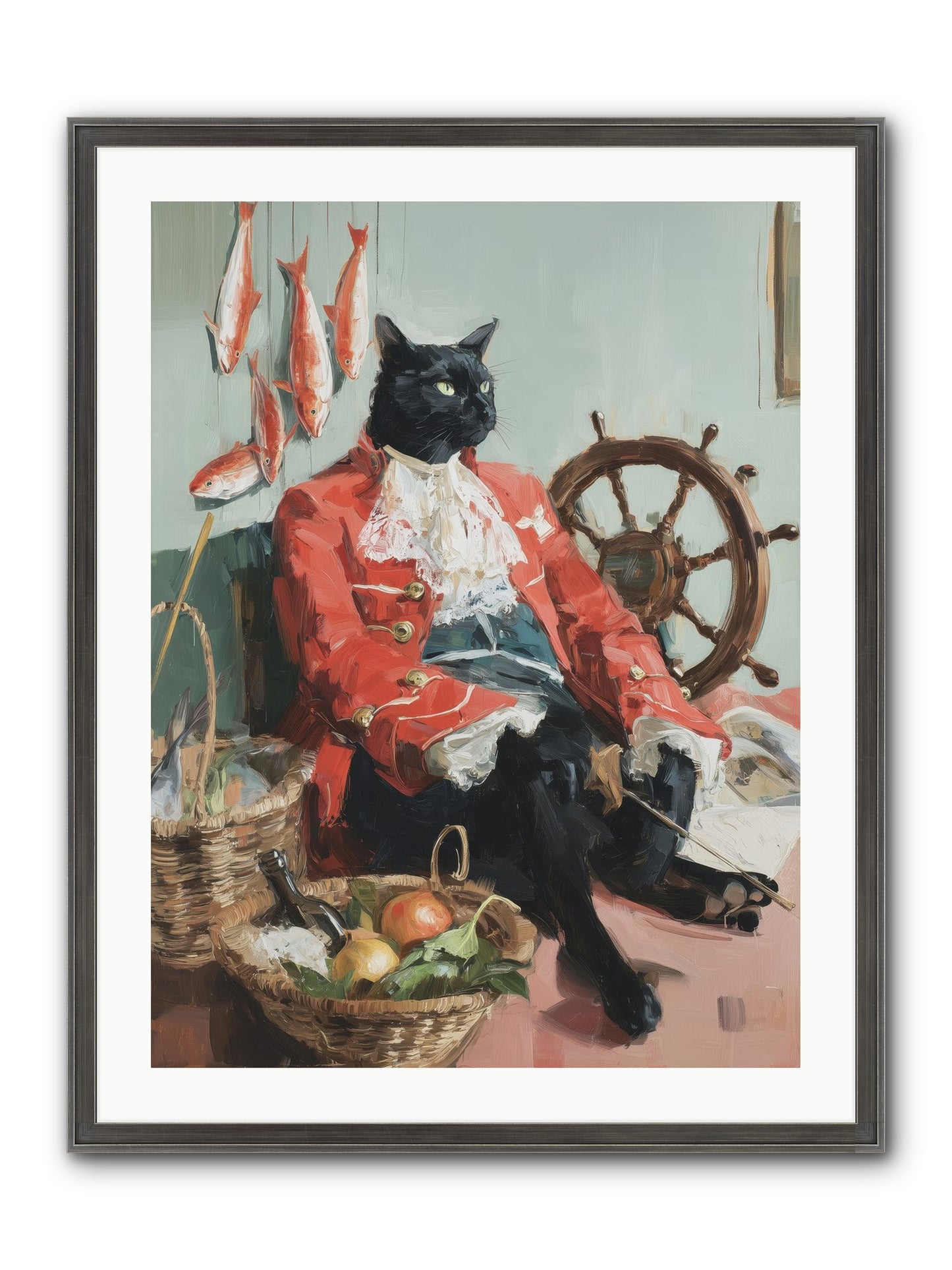 Maritime Monarchy Framed Print - Slimwoods Black/Silver 24x32