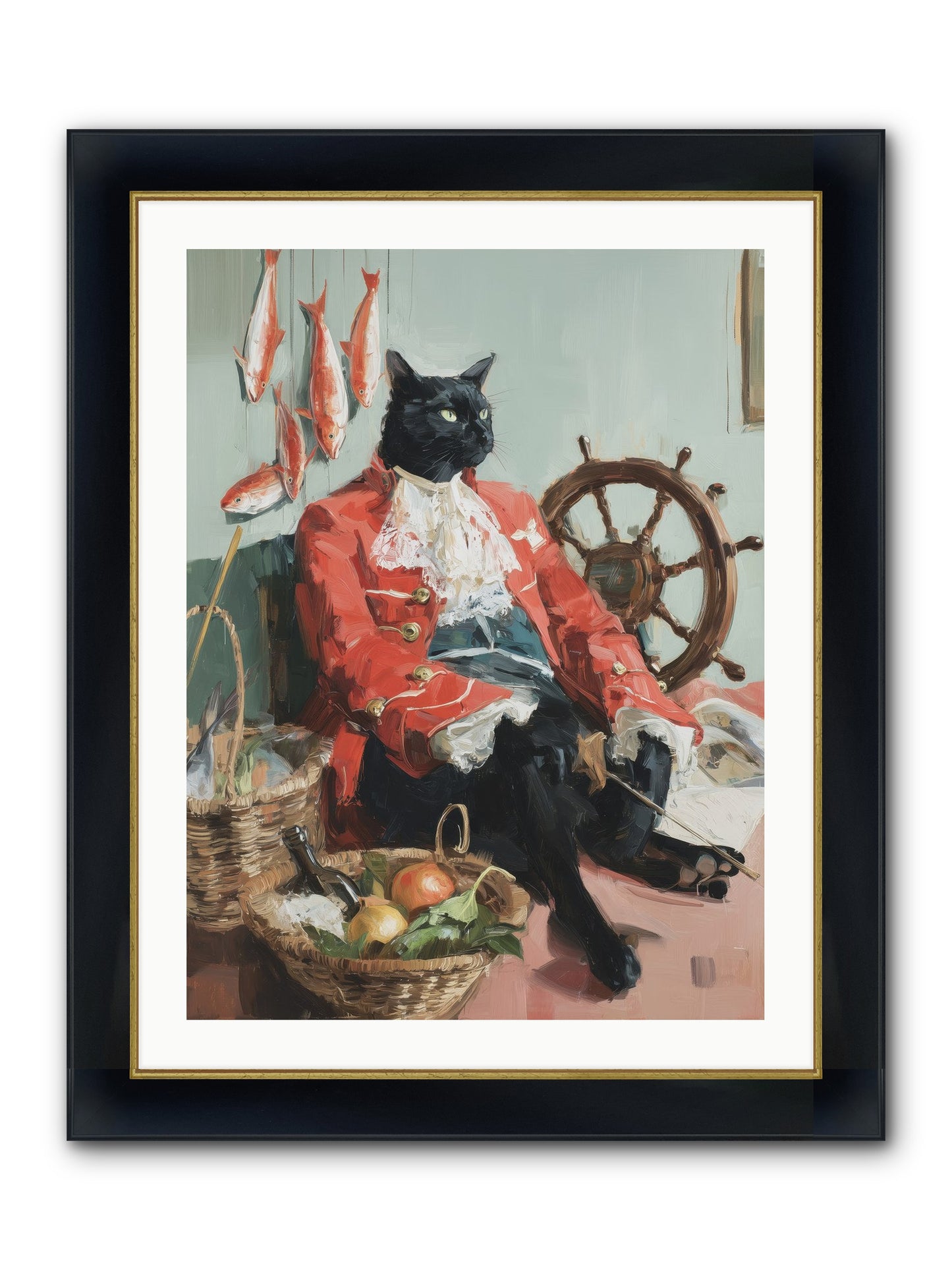 Maritime Monarchy Framed Print - Wide Black w/Gold 24x32