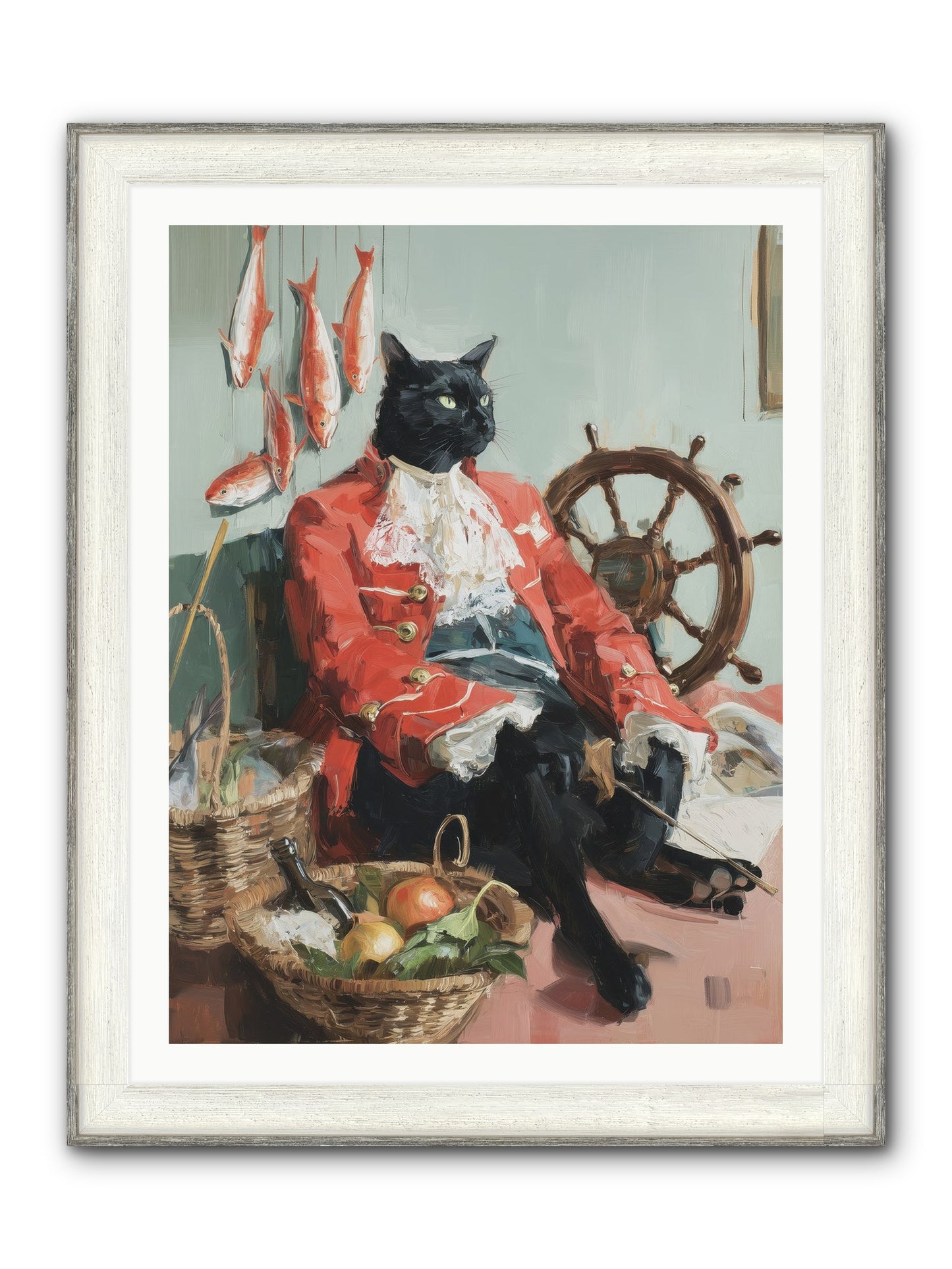 Maritime Monarchy Framed Print - Driftwood White 30x40
