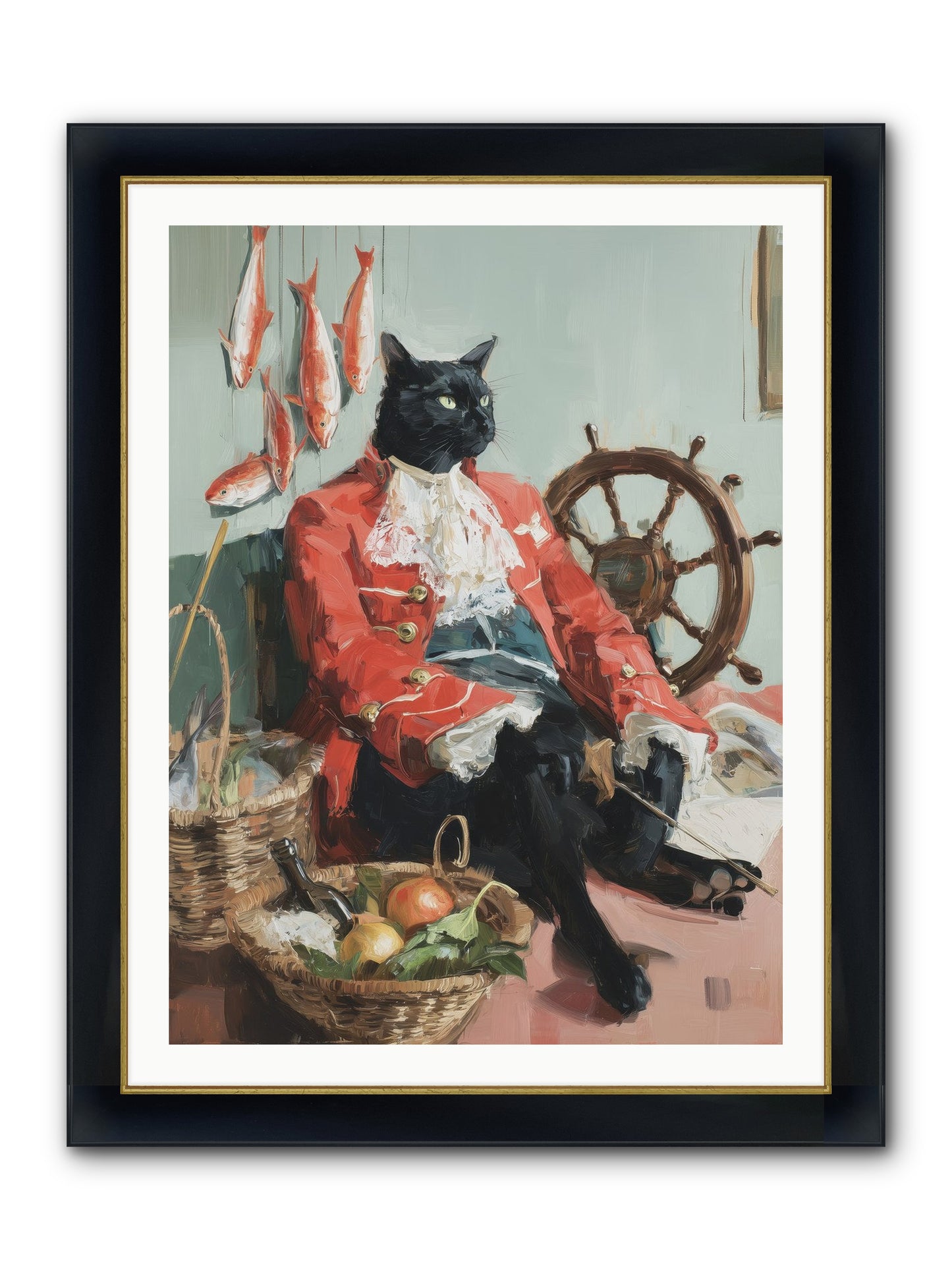 Maritime Monarchy Framed Print - Wide Black w/Gold 30x40