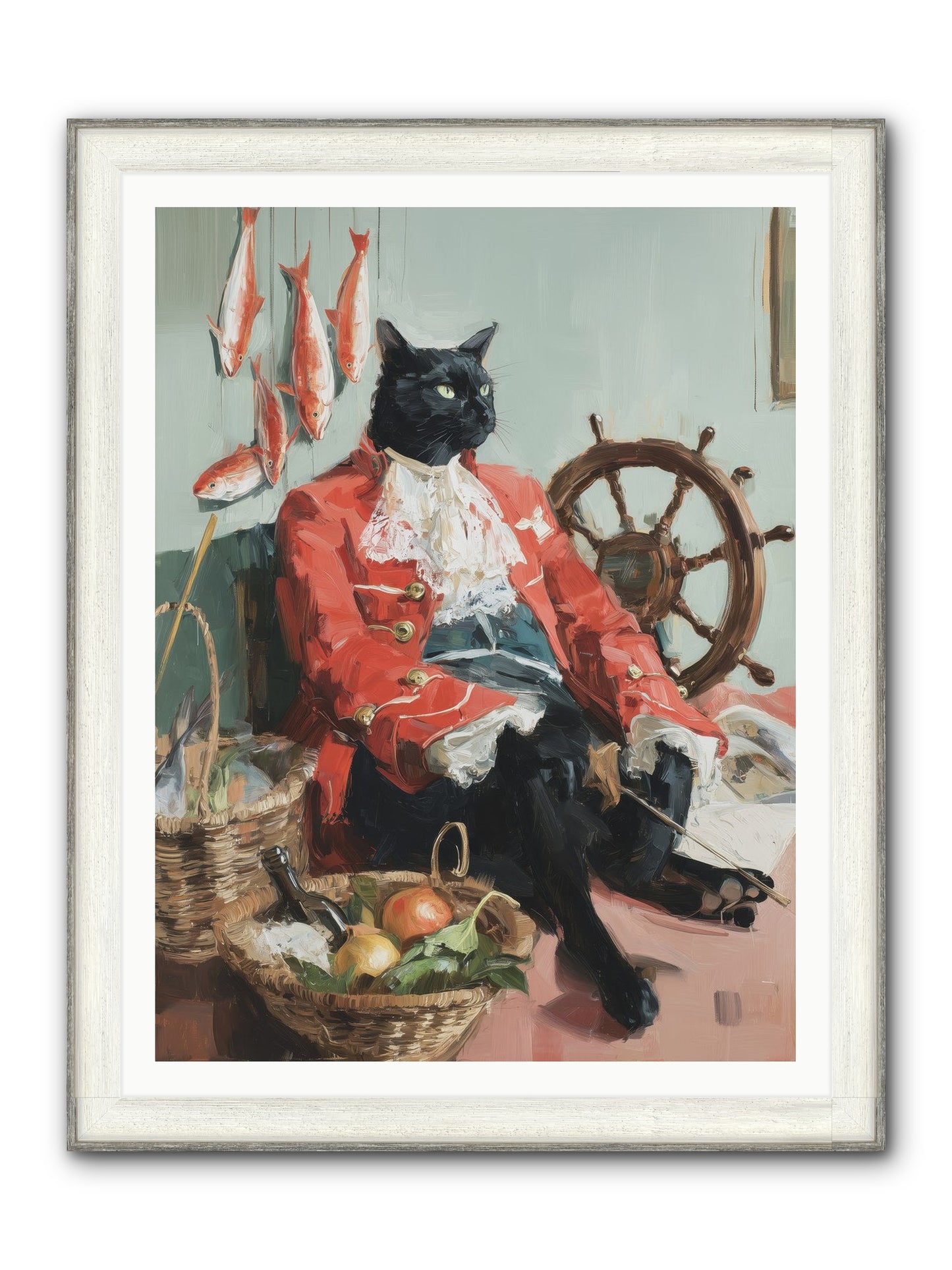 Maritime Monarchy Framed Print - Driftwood White 36x48