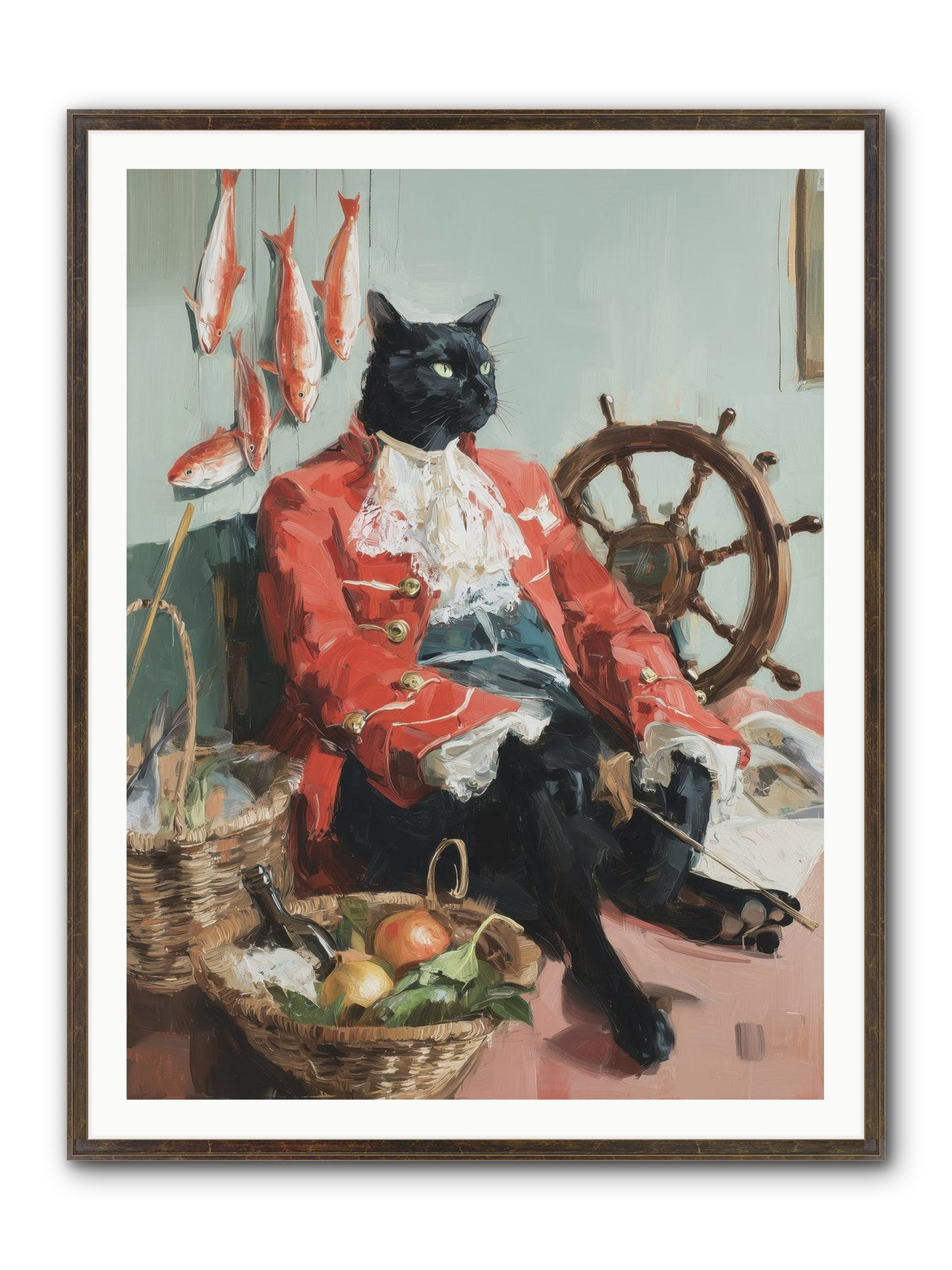 Maritime Monarchy Framed Print - Slimwoods Black/Gold 36x48