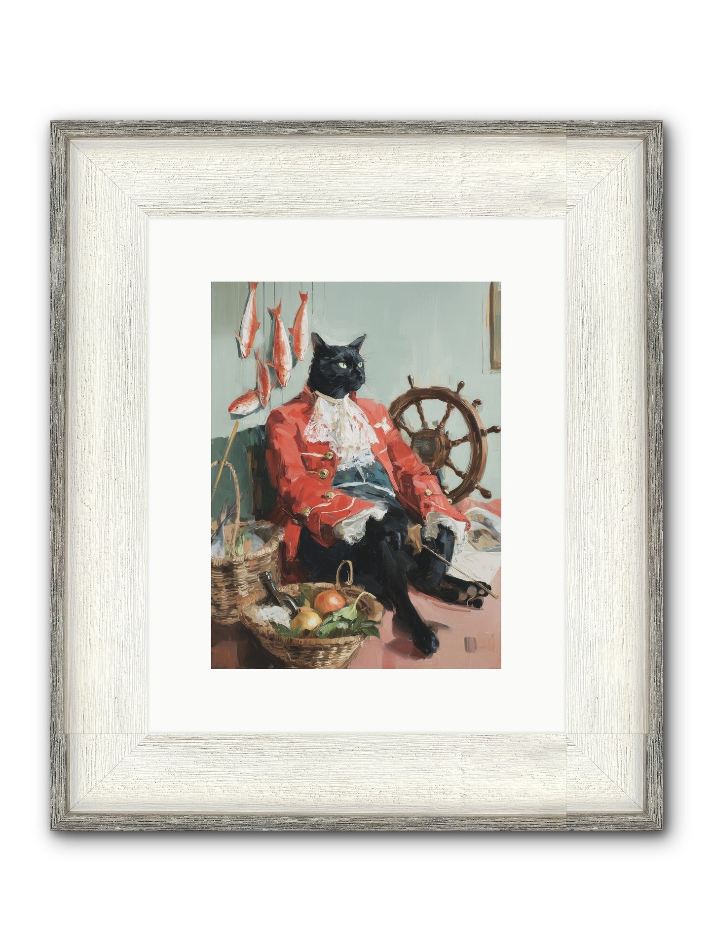 Maritime Monarchy Framed Print - Driftwood White 9x12