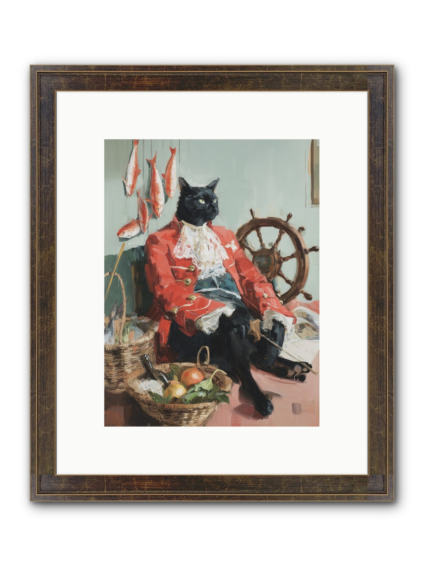 Maritime Monarchy Framed Print - Slimwoods Black/Gold 9x12