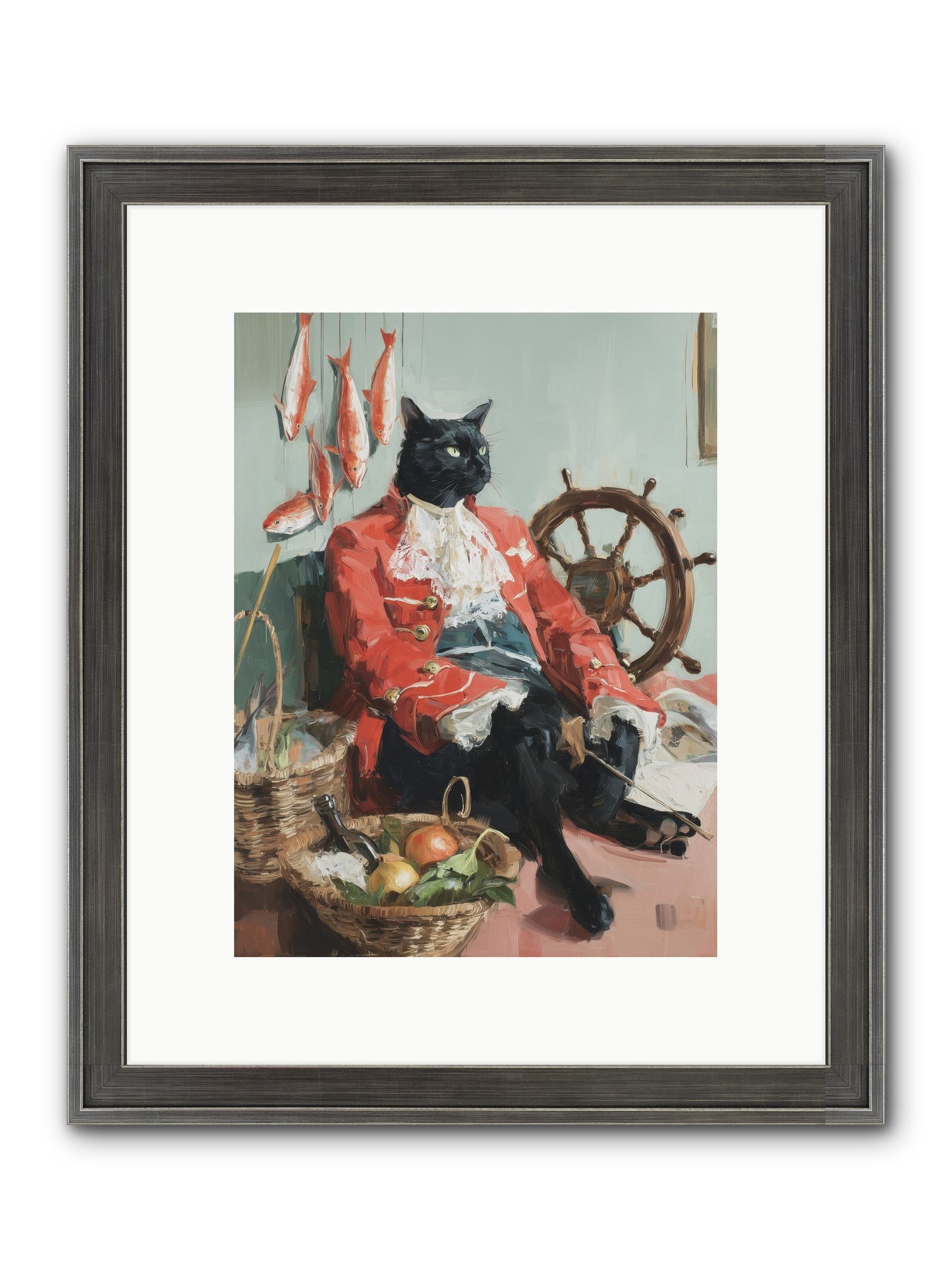 Maritime Monarchy Framed Print - Slimwoods Black/Silver 9x12