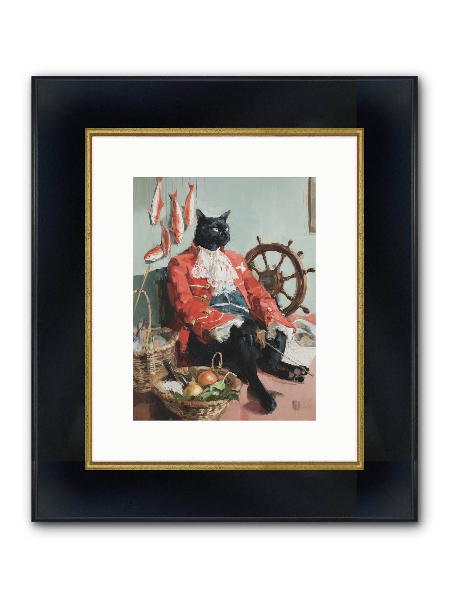 Maritime Monarchy Framed Print - Wide Black w/Gold 9x12