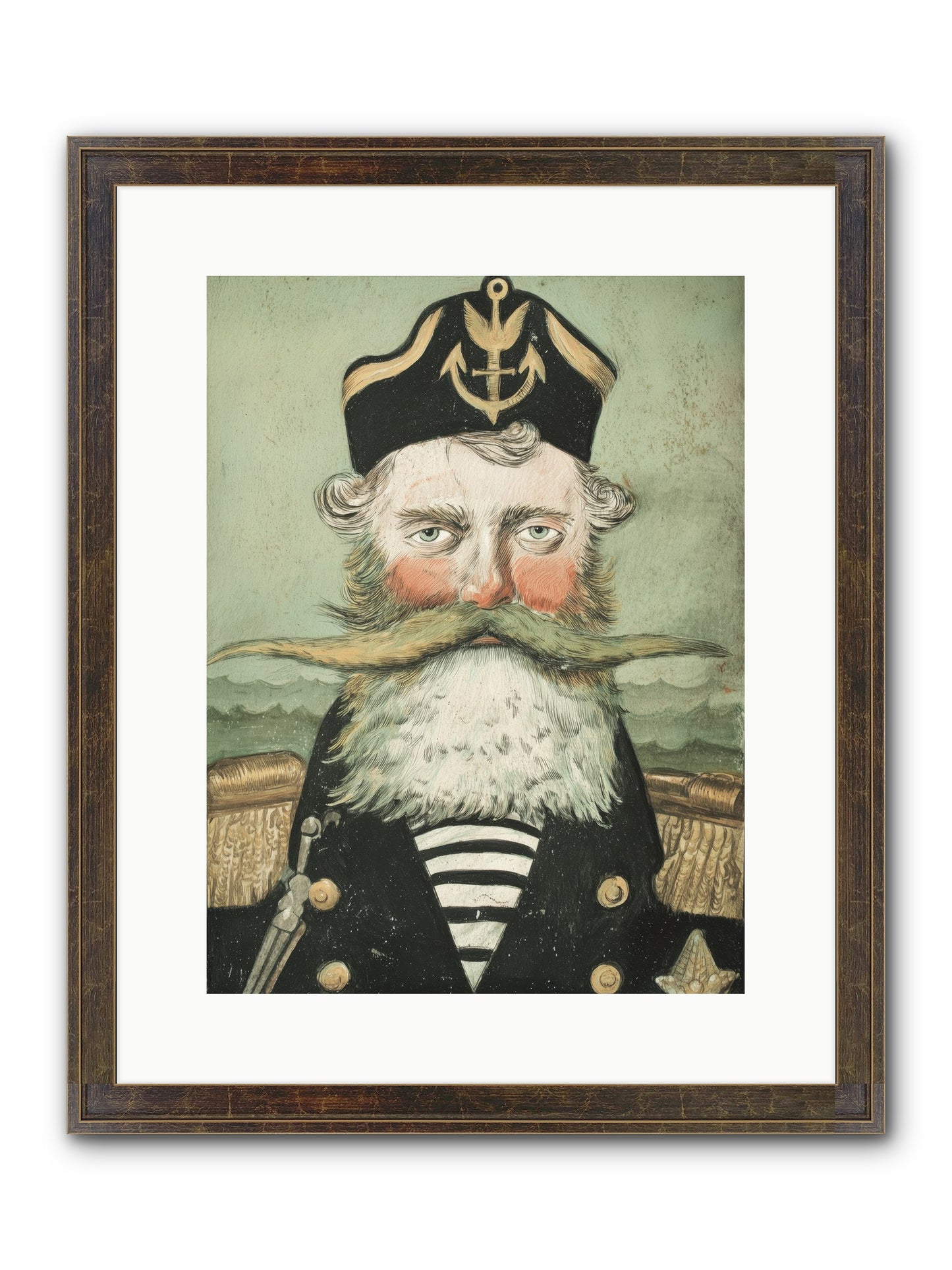 Maritime Soul Framed Print - Slimwoods Black/Gold 12x16