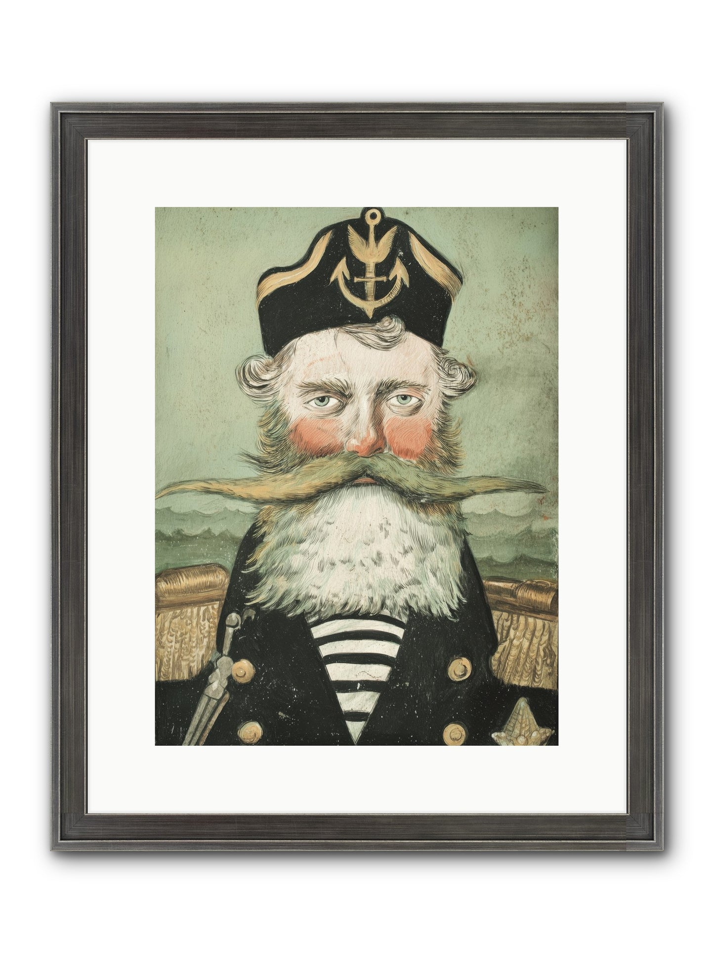 Maritime Soul Framed Print - Slimwoods Black/Silver 12x16