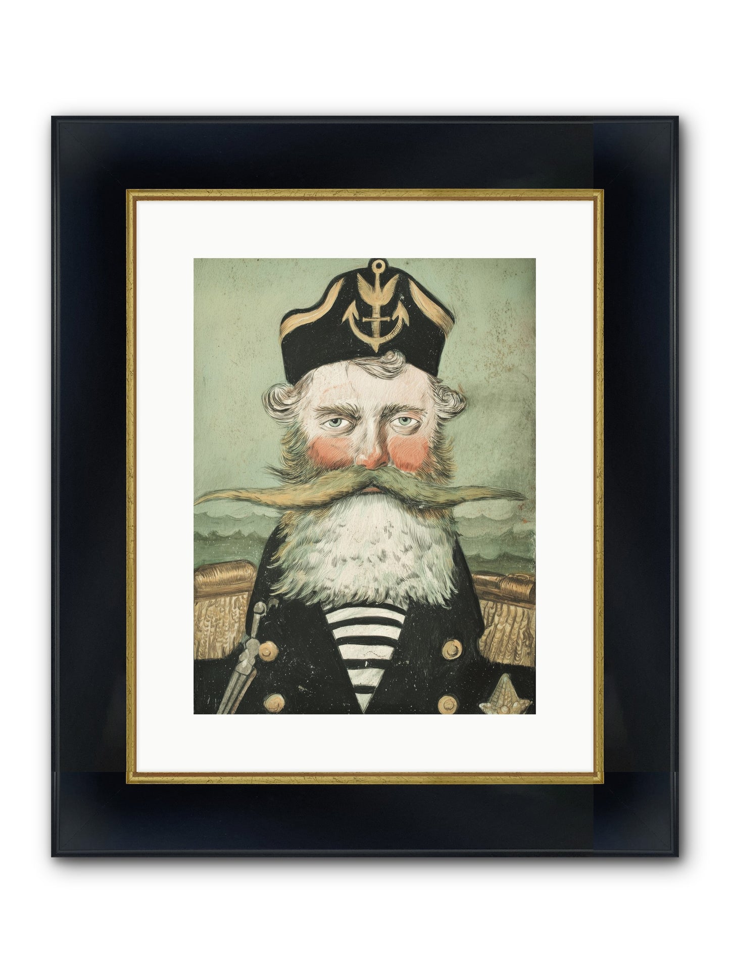 Maritime Soul Framed Print - Wide Black w/Gold 12x16
