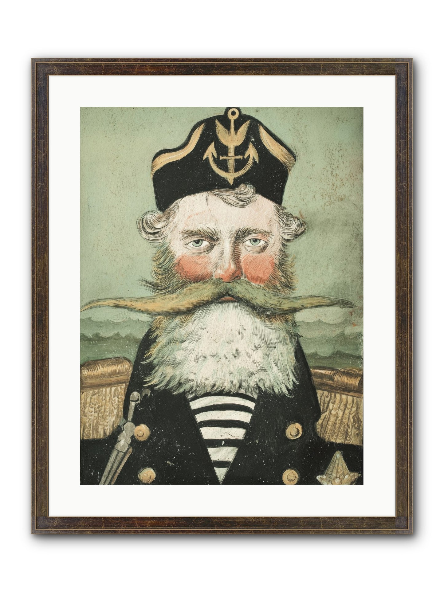 Maritime Soul Framed Print - Slimwoods Black/Gold 18x24