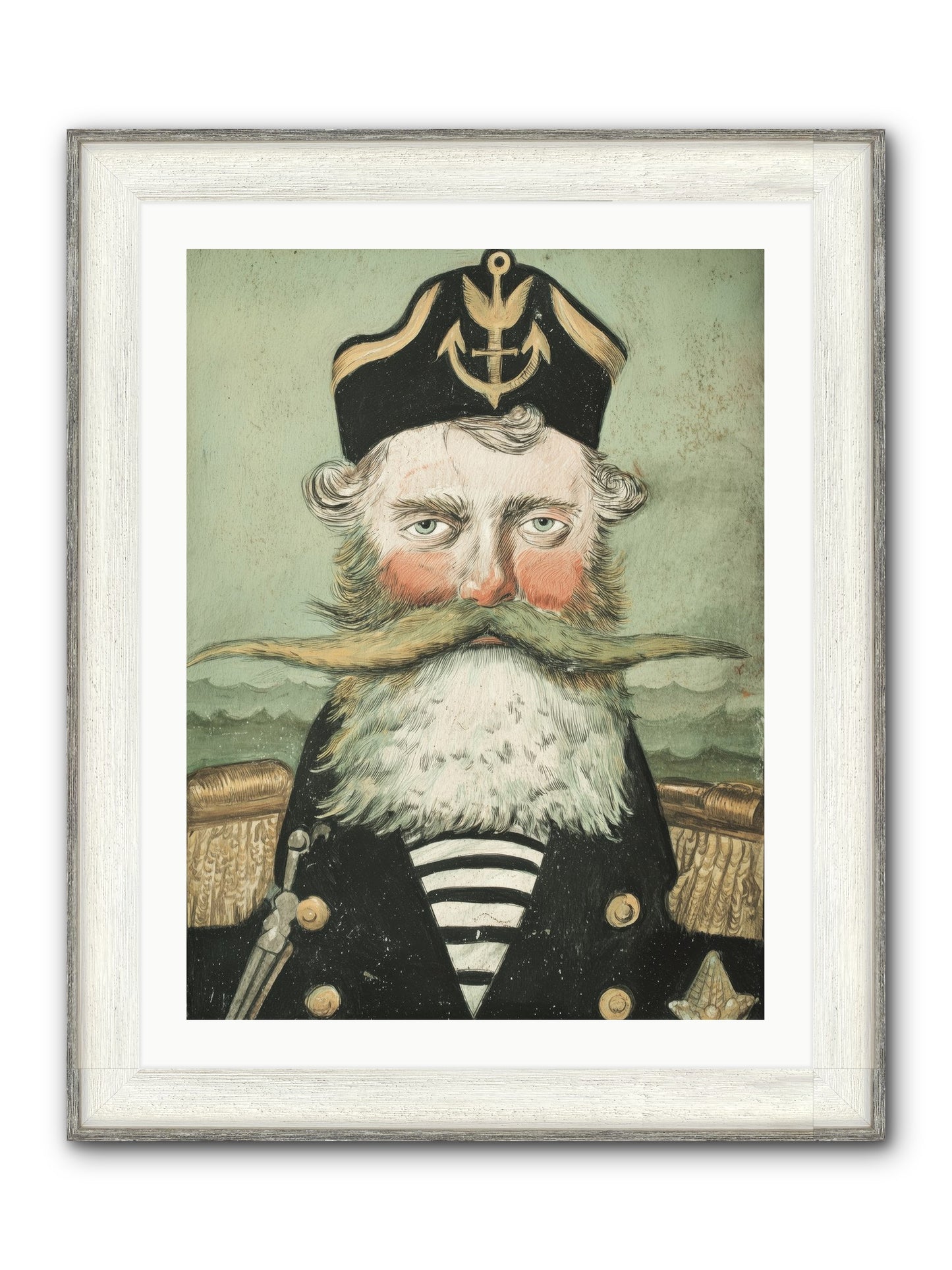 Maritime Soul Framed Print - Driftwood White 24x32