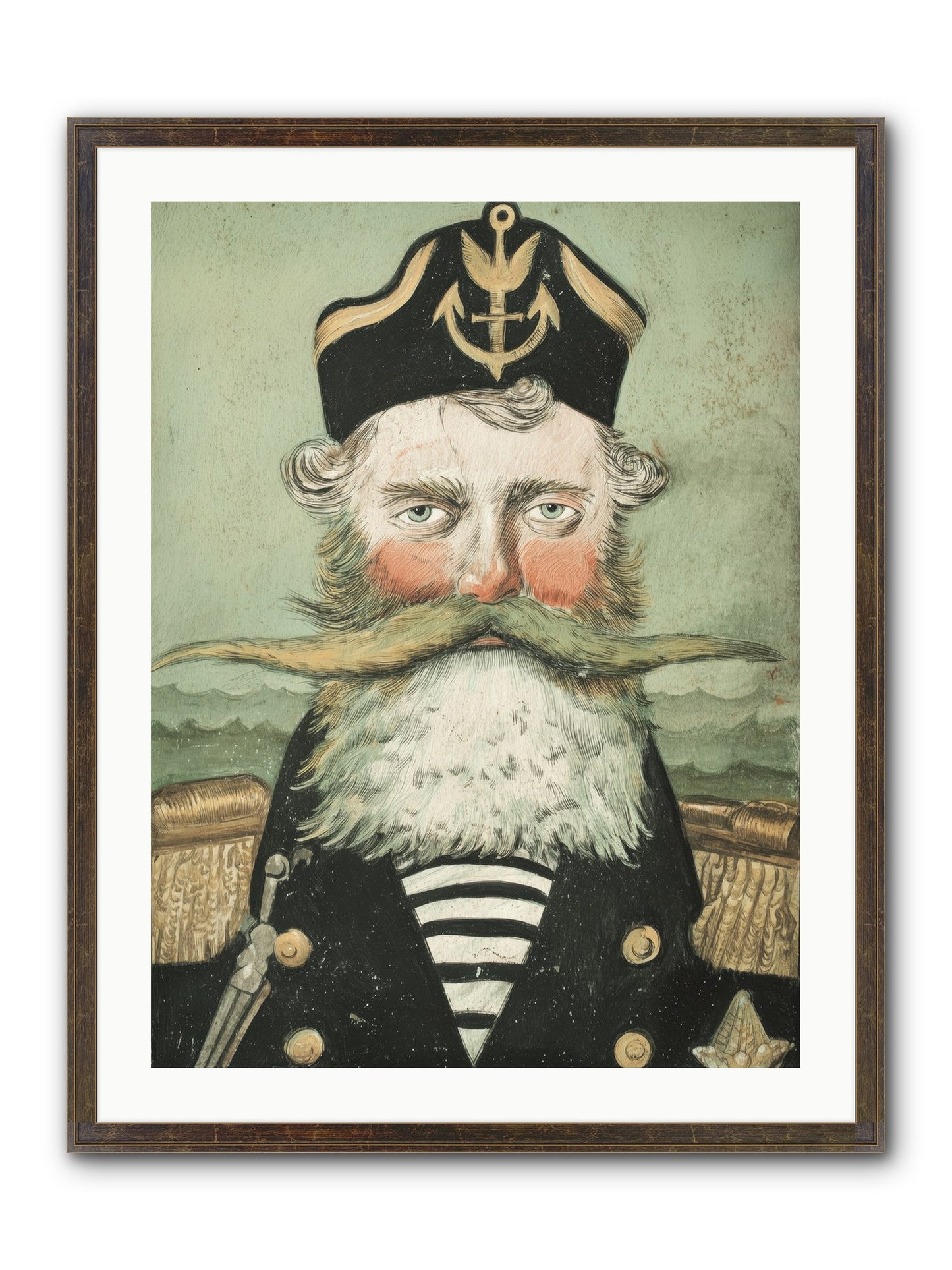 Maritime Soul Framed Print - Slimwoods Black/Gold 24x32