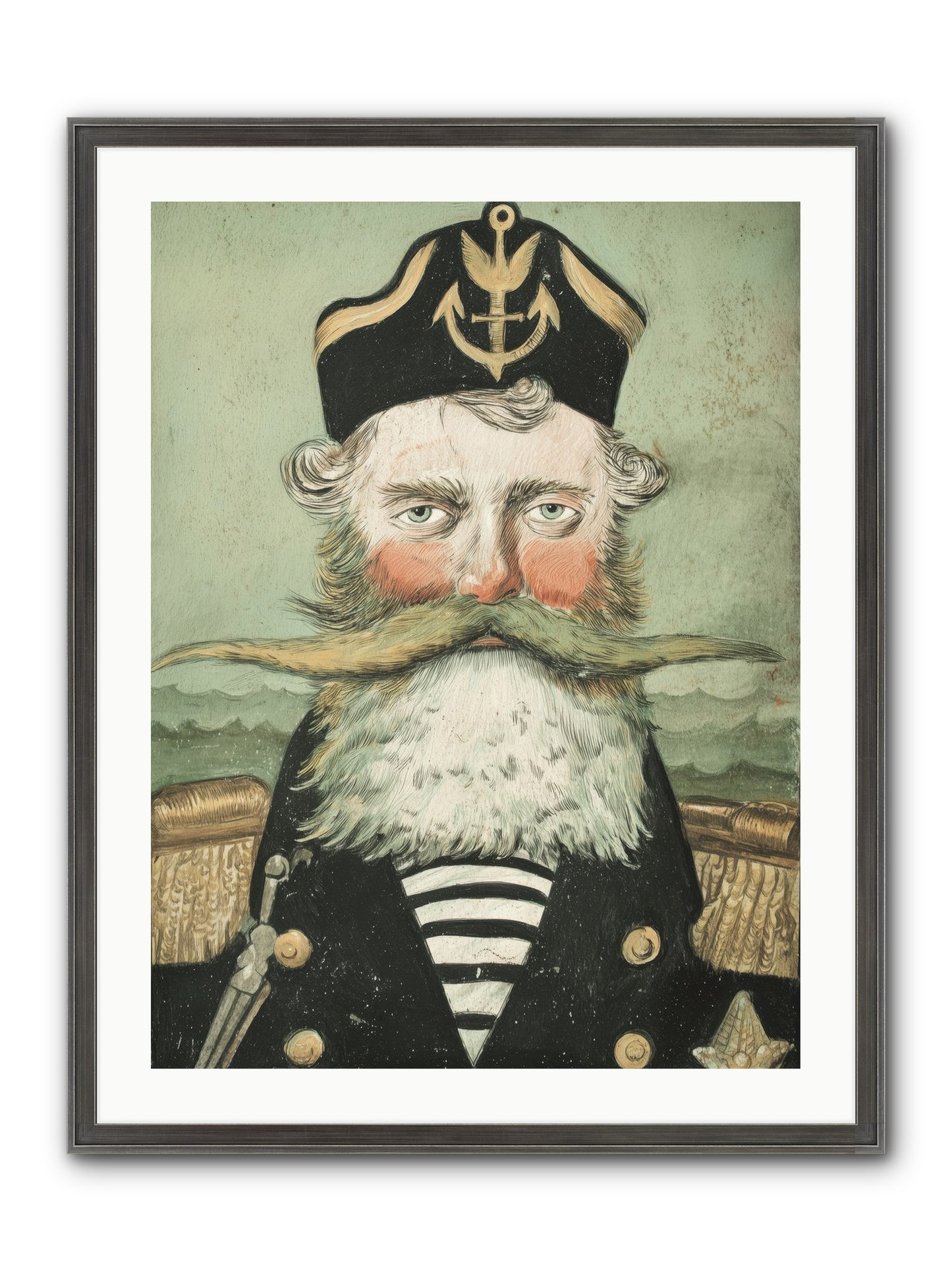 Maritime Soul Framed Print - Slimwoods Black/Silver 24x32