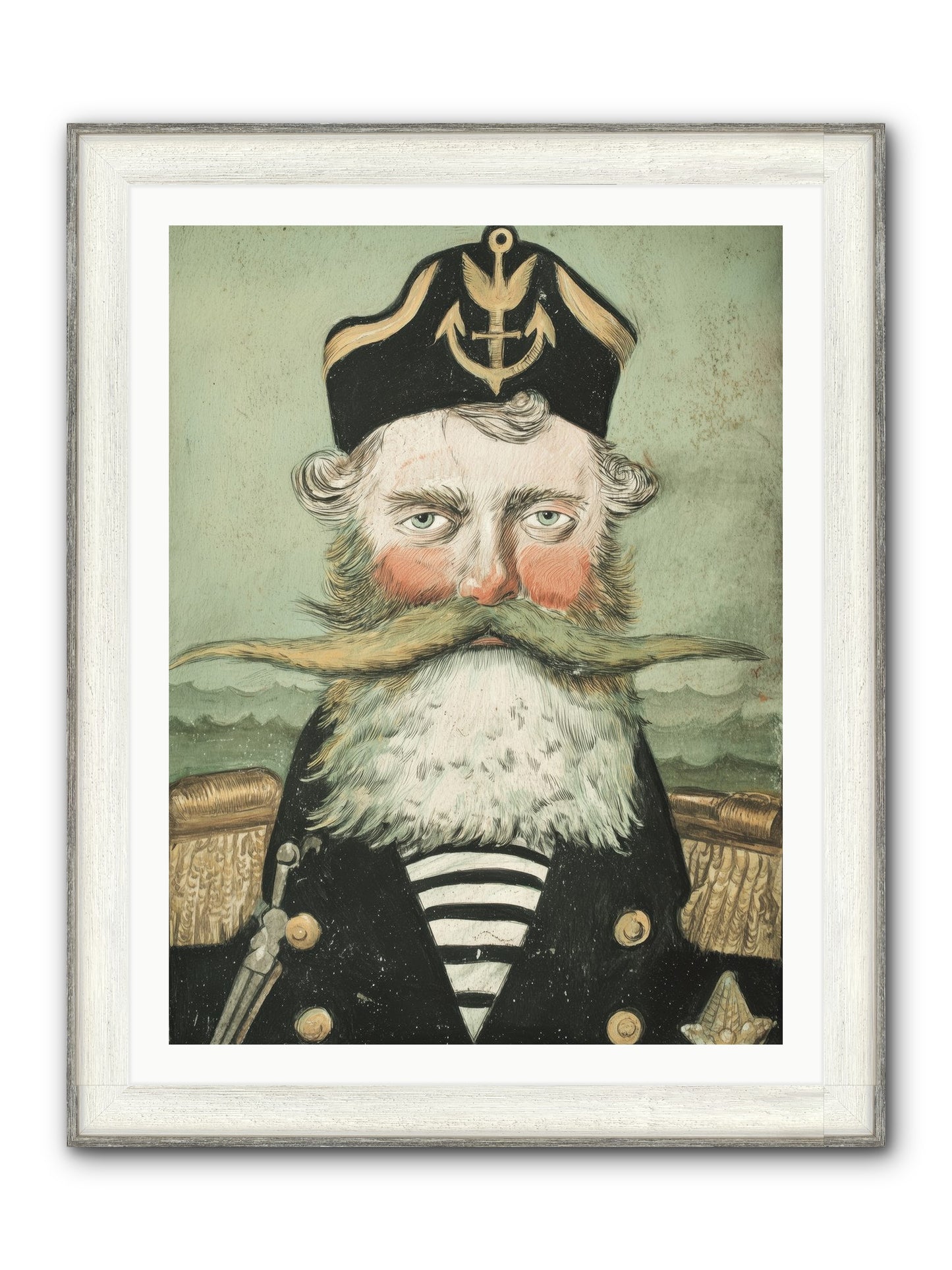 Maritime Soul Framed Print - Driftwood White 30x40
