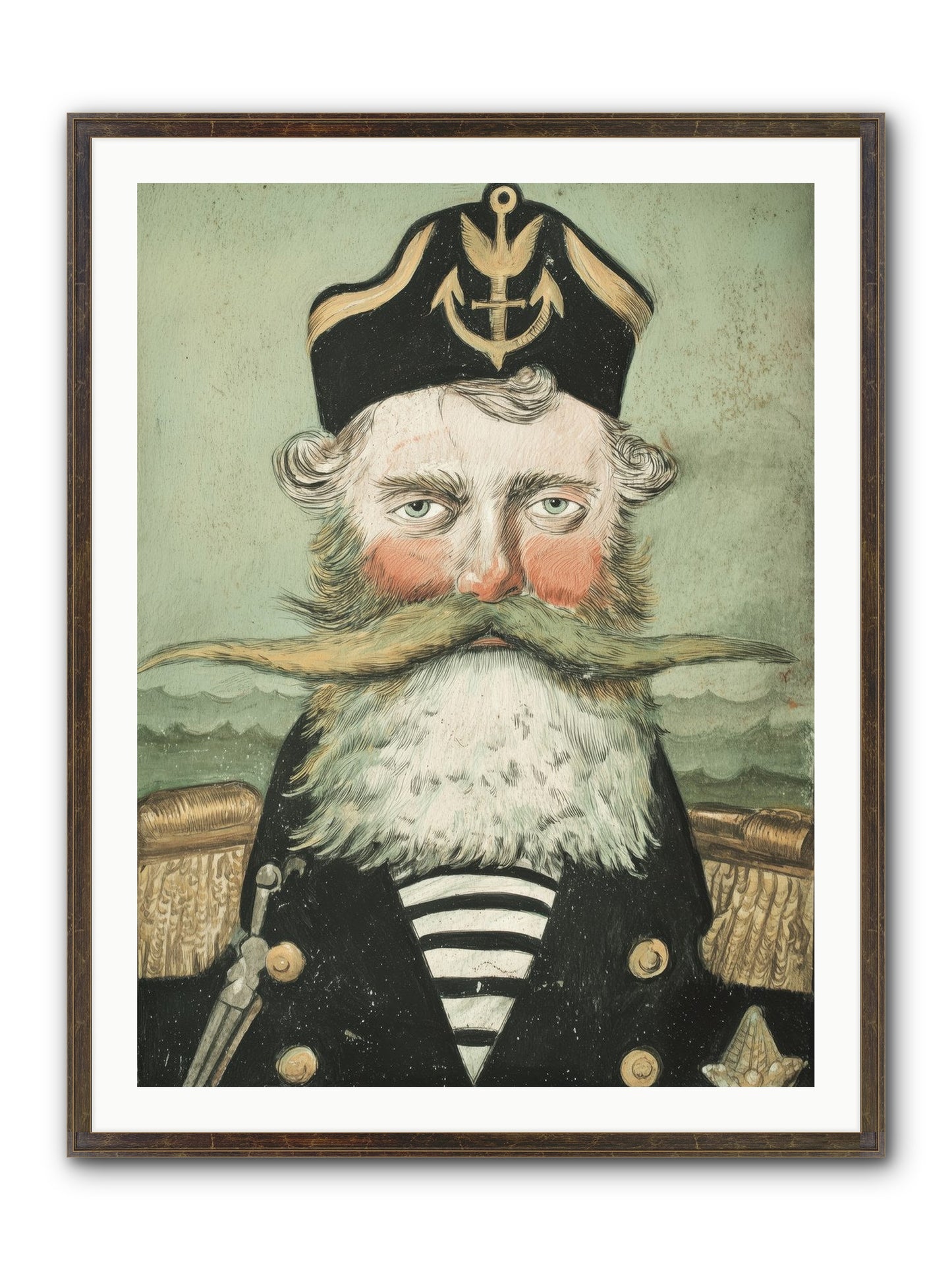Maritime Soul Framed Print - Slimwoods Black/Gold 30x40