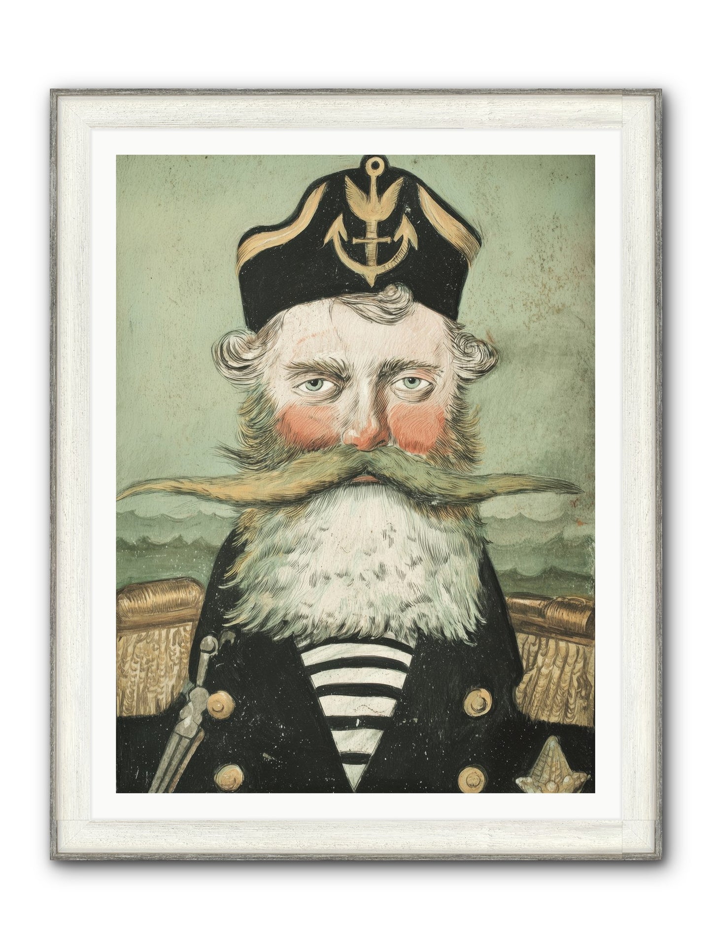 Maritime Soul Framed Print - Driftwood White 36x48