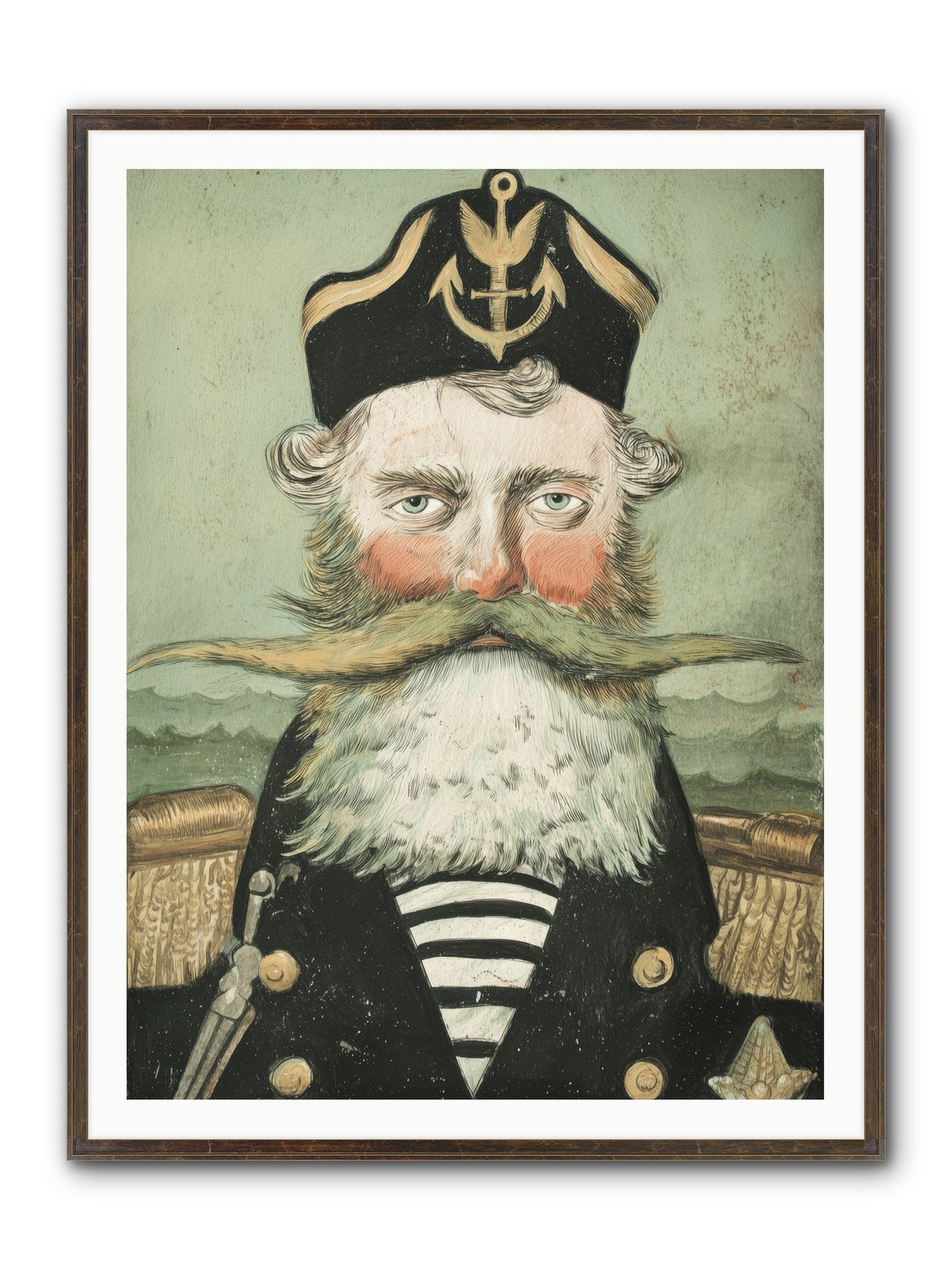 Maritime Soul Framed Print - Slimwoods Black/Gold 36x48