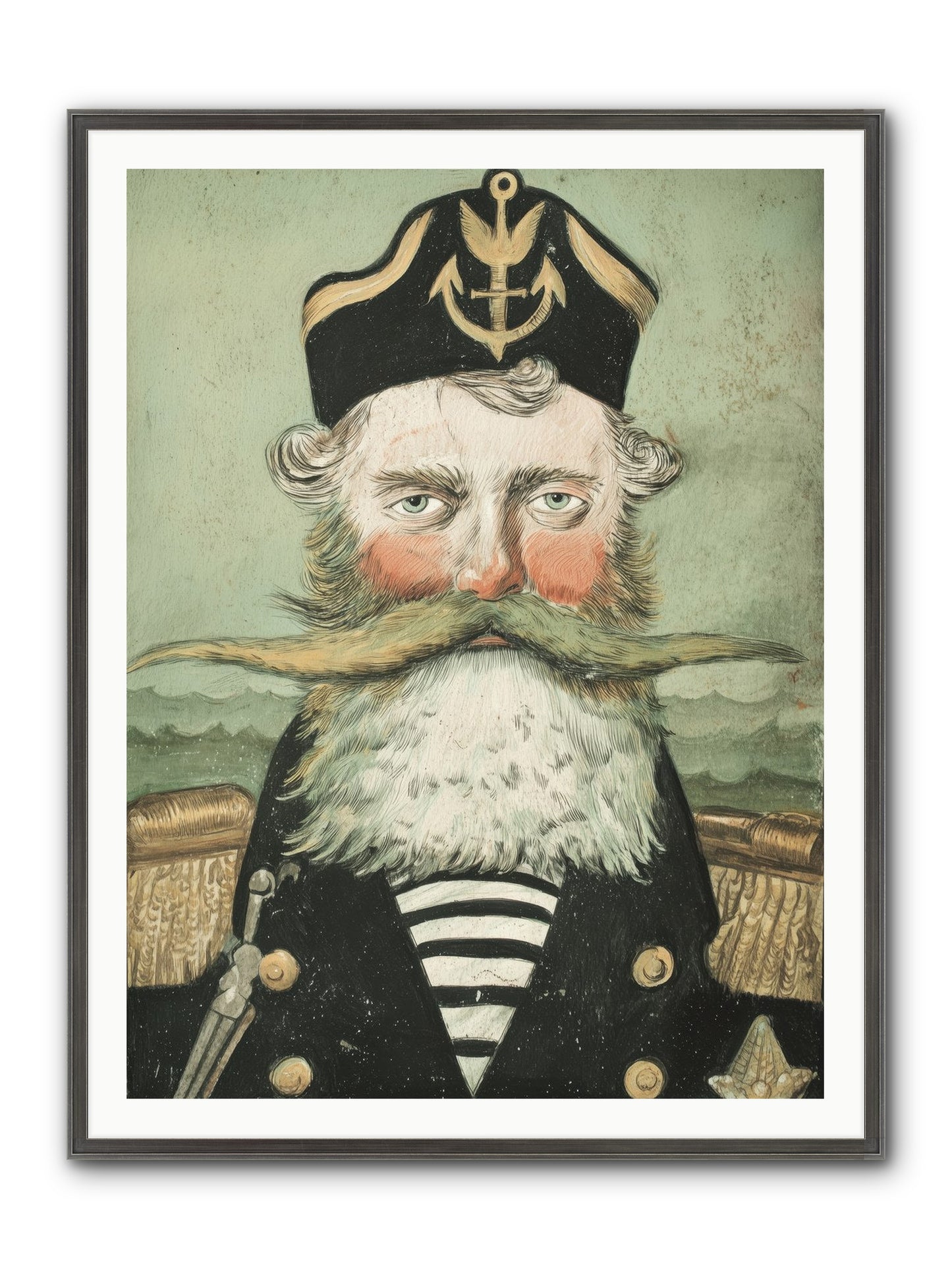 Maritime Soul Framed Print - Slimwoods Black/Silver 36x48